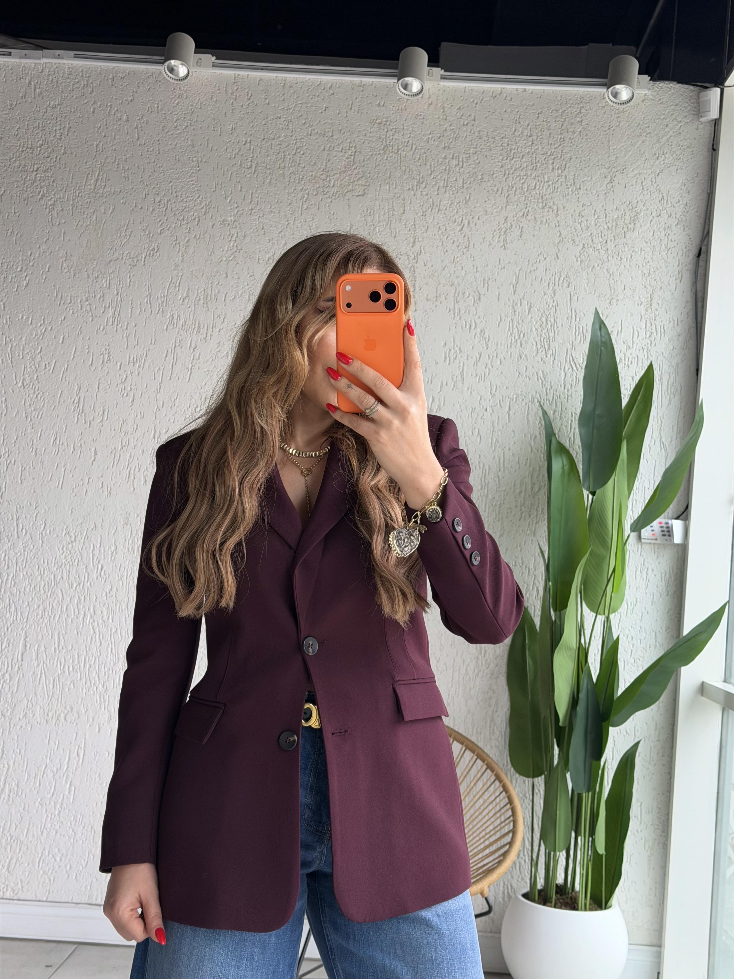Bordo Pensli Premium Blazer Ceket