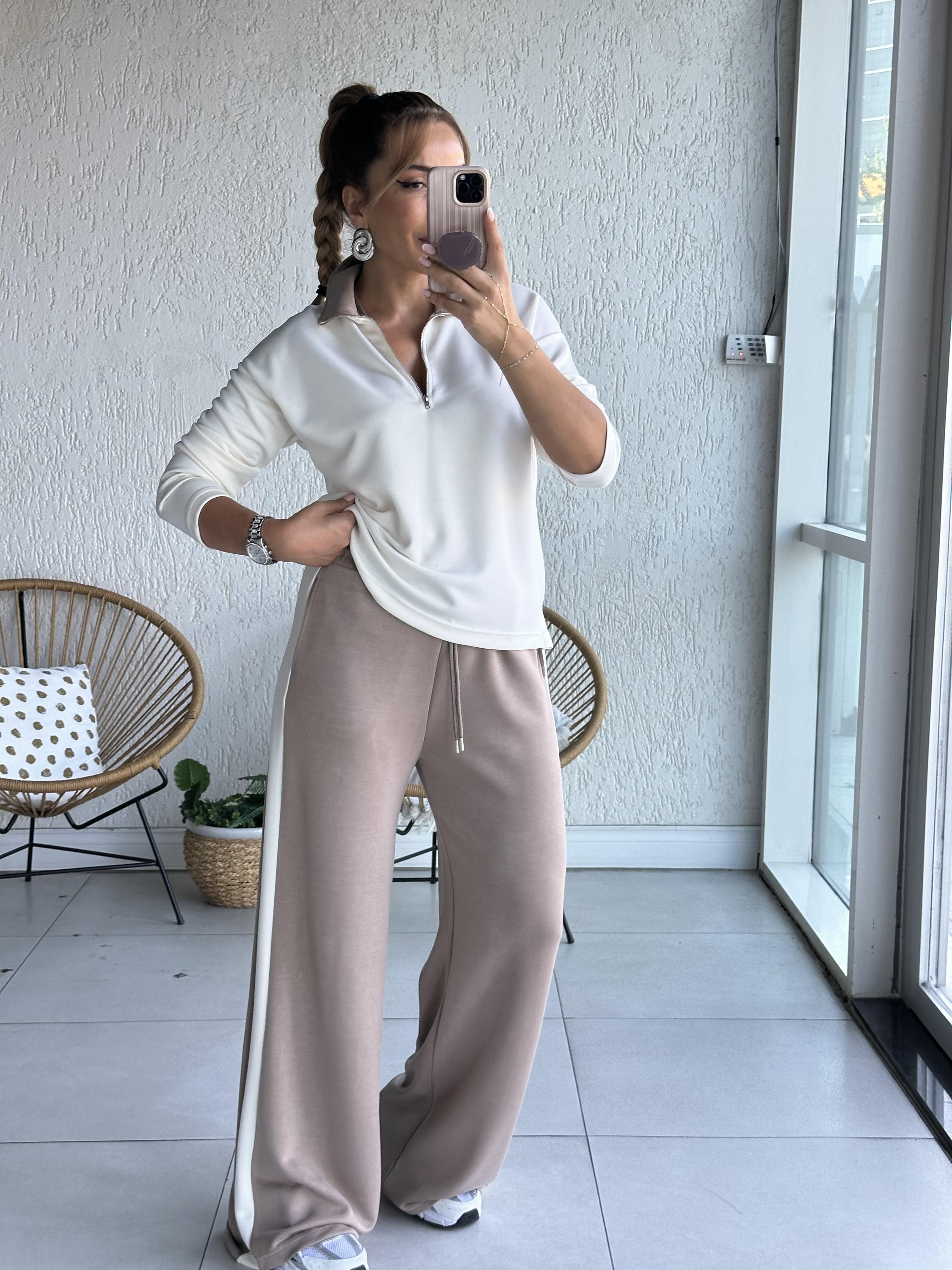 Ekru Kahve Modal Takım