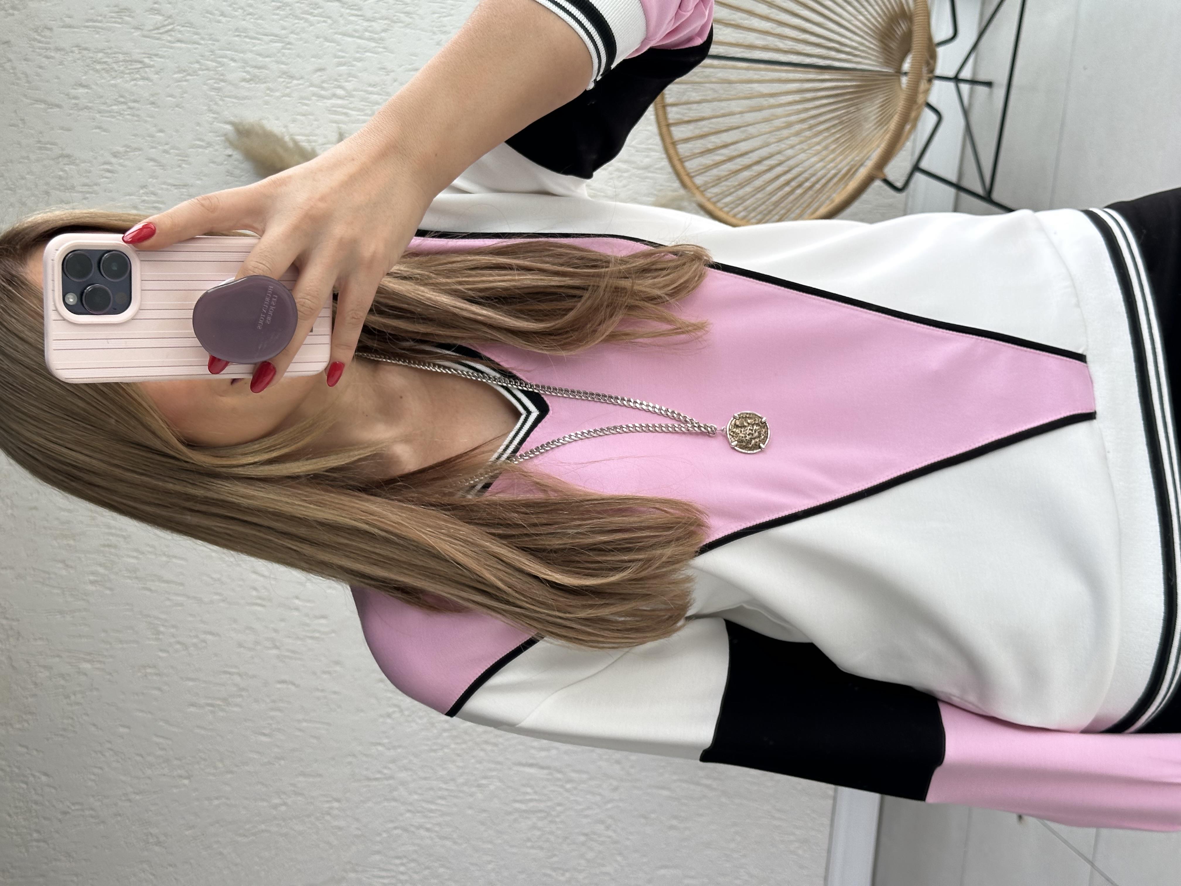 Ekru Pembe Detaylı Takım