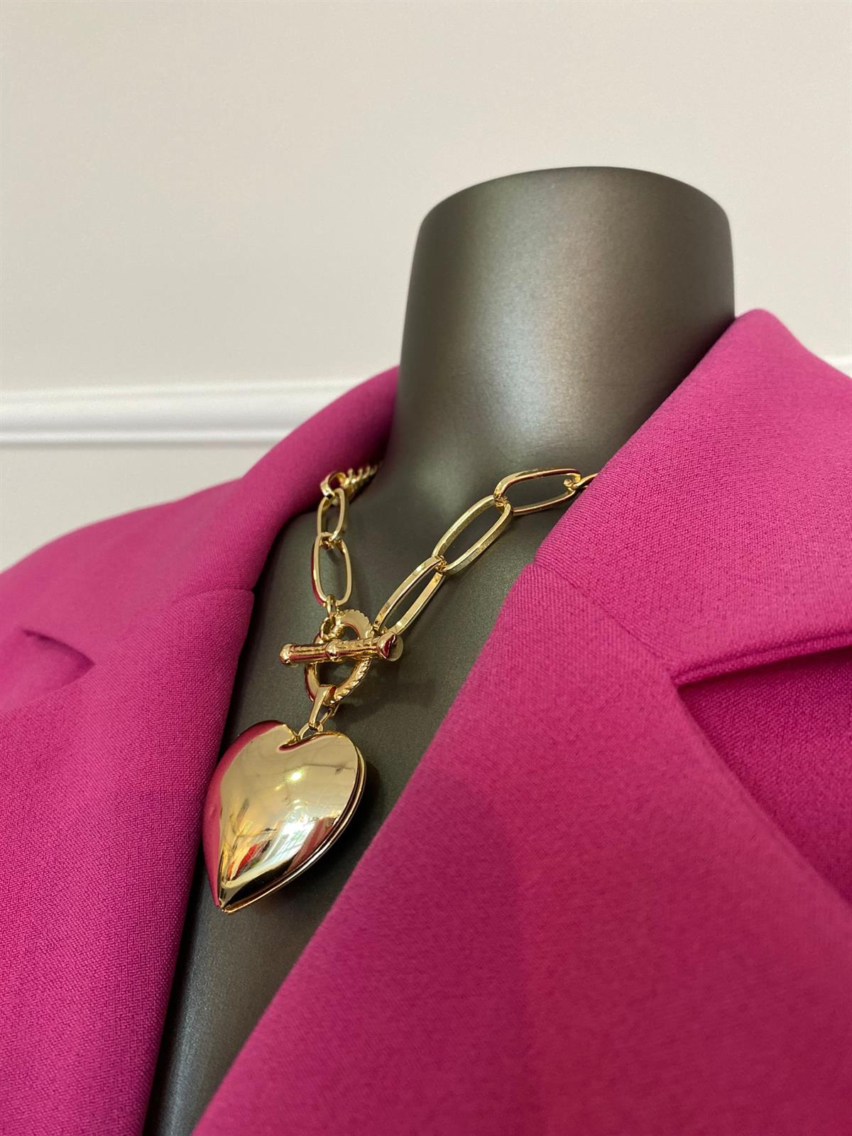 Gold Açılır Kalp Kolye