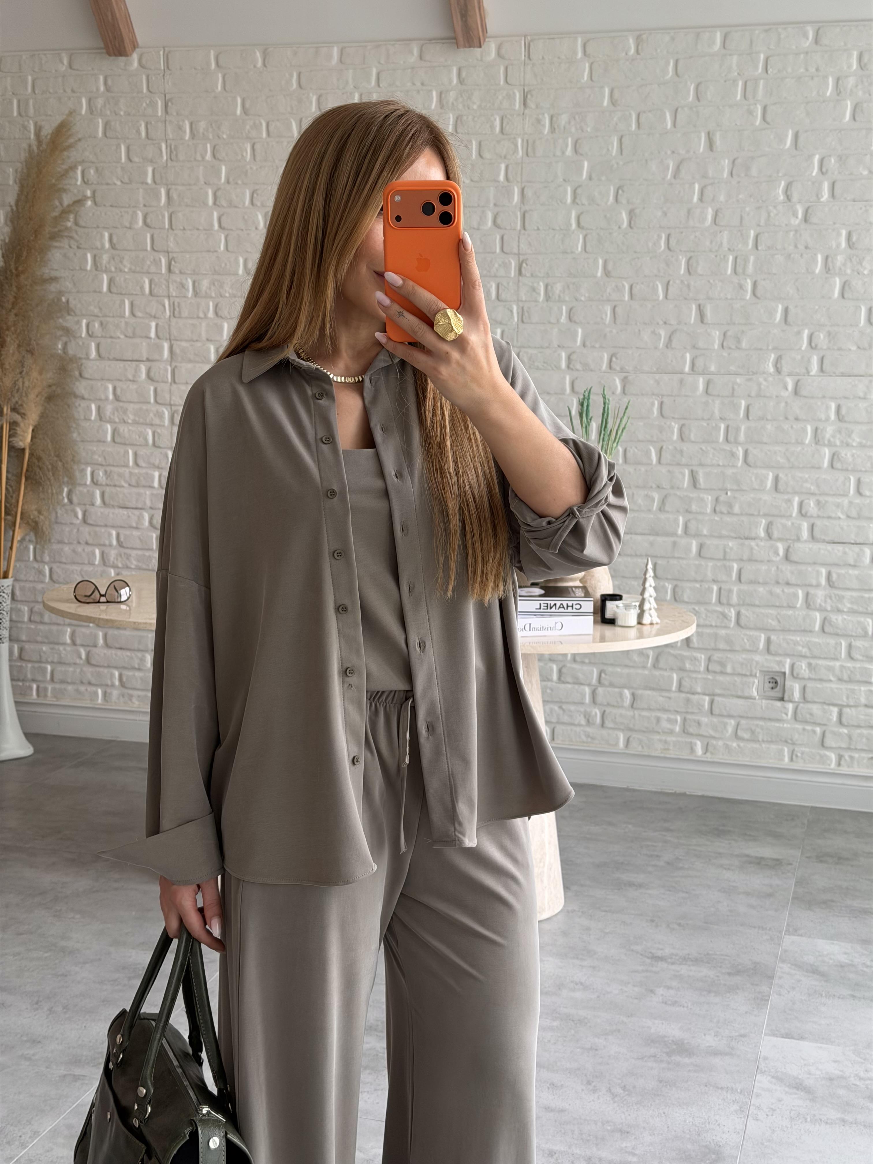 Haki Üçlü Dokulu Takım