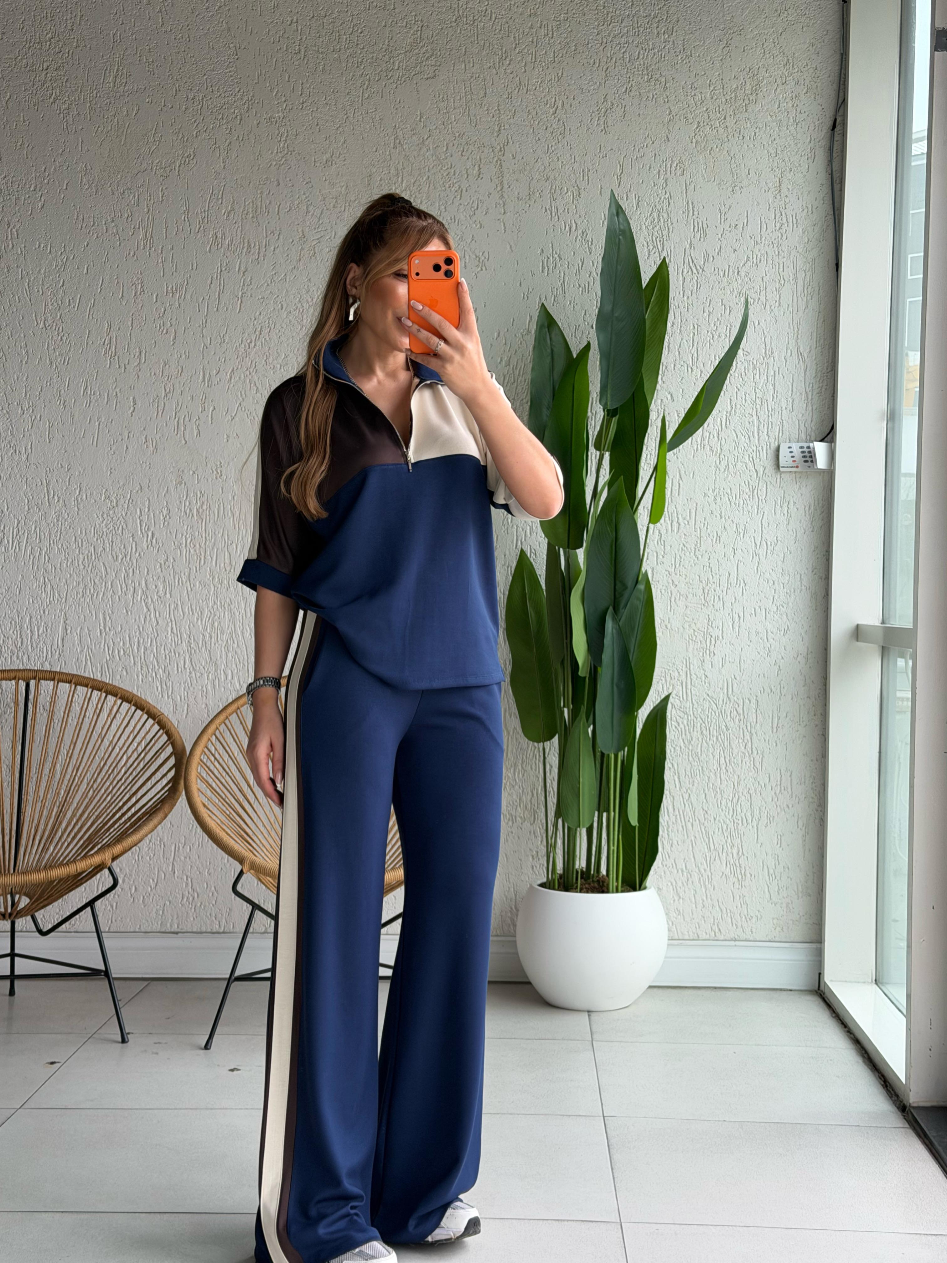 Kahve Lacivert Modal Takım 