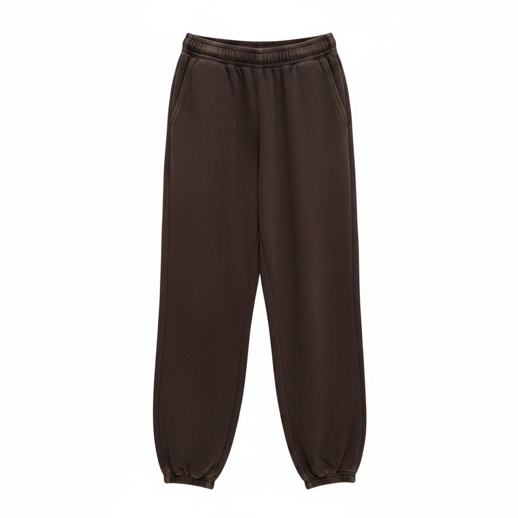 Kahve Oversize Paça Lastikli Eşofman