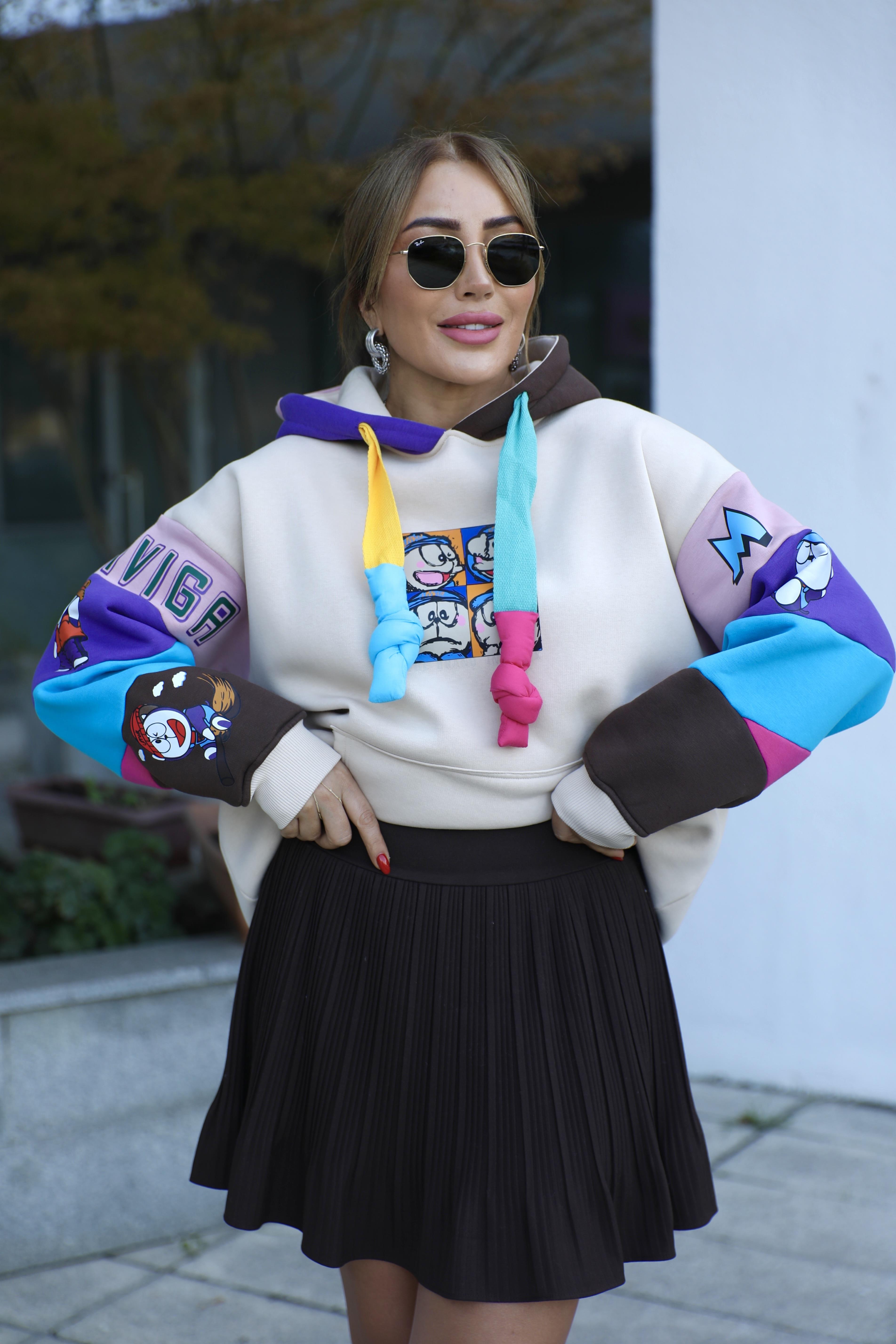 Kahve Piliseli Şort Etek