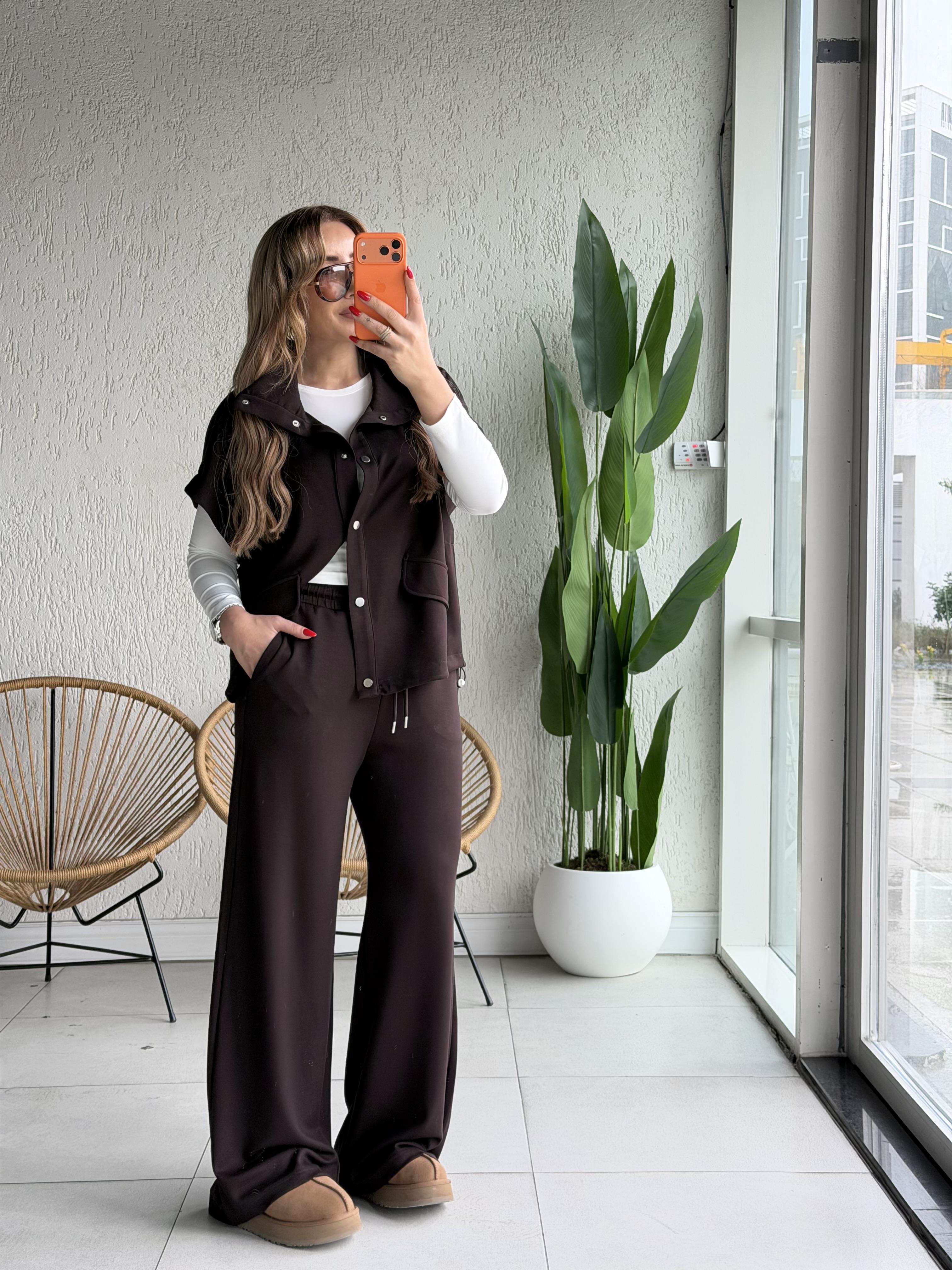 Kahve Üçlü Modal Takım 