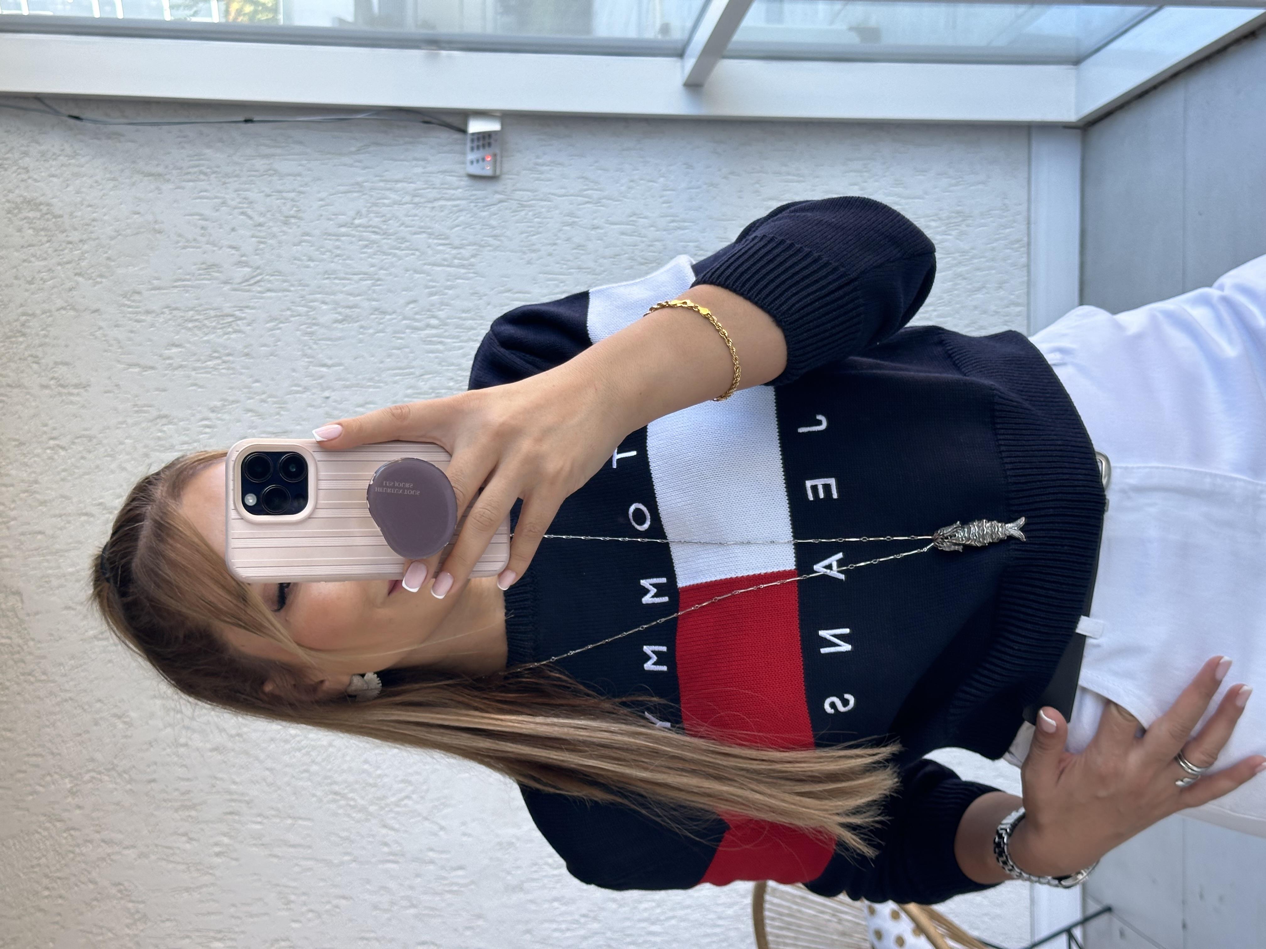 Lacivert Nakışlı Triko