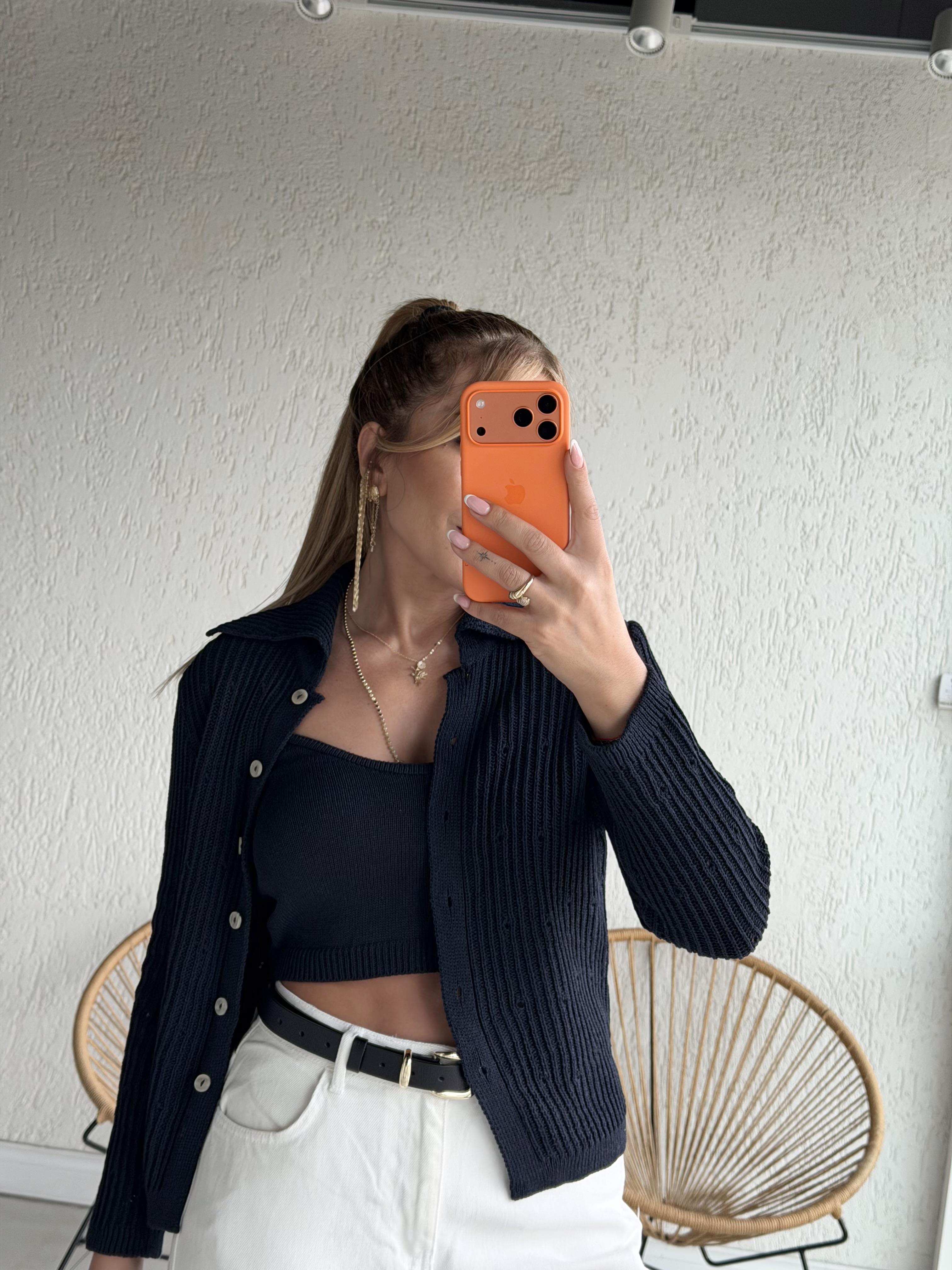 Lacivert Triko Atlet Hırka Takım