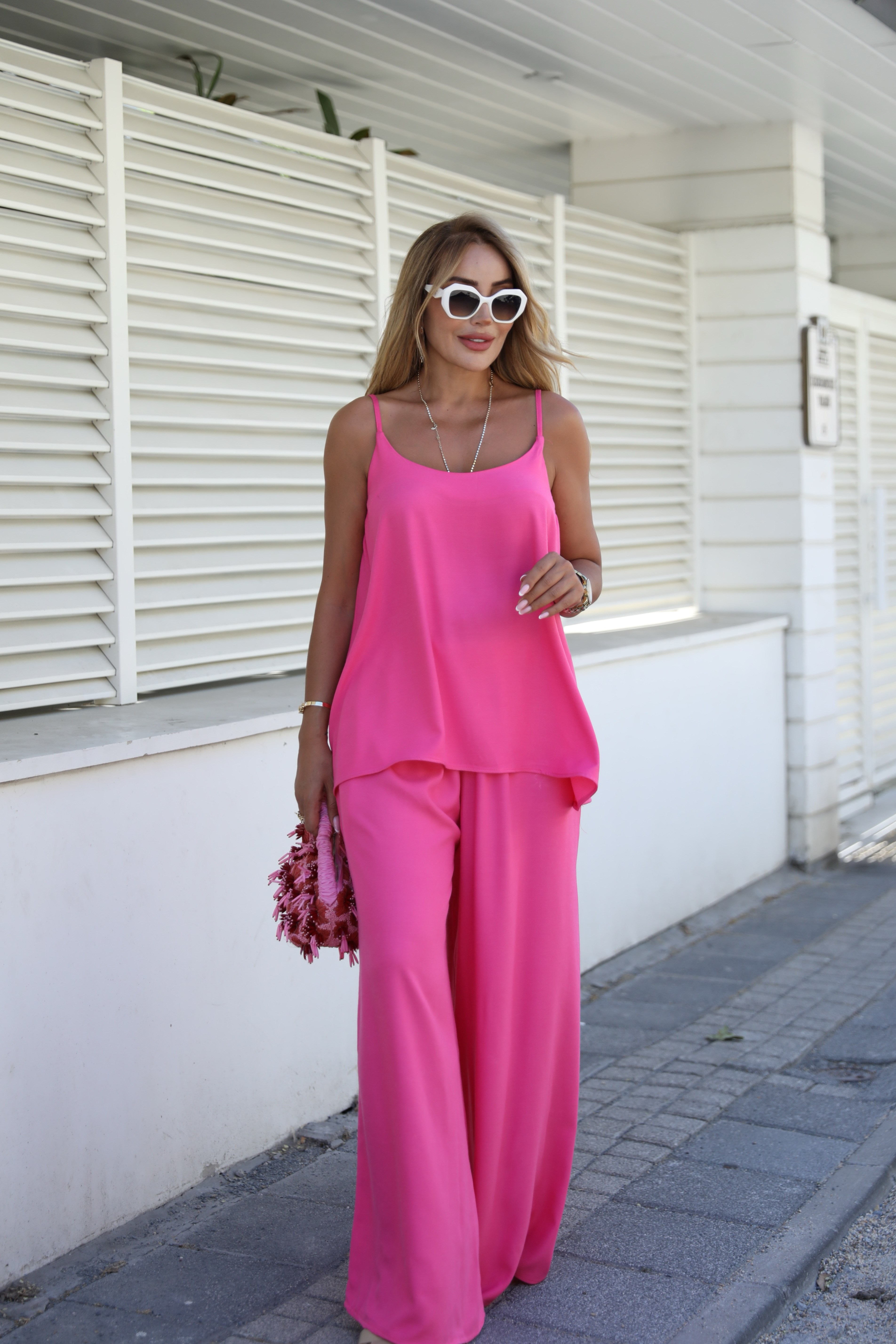 Pembe İnce Askılı Salaş Takım 