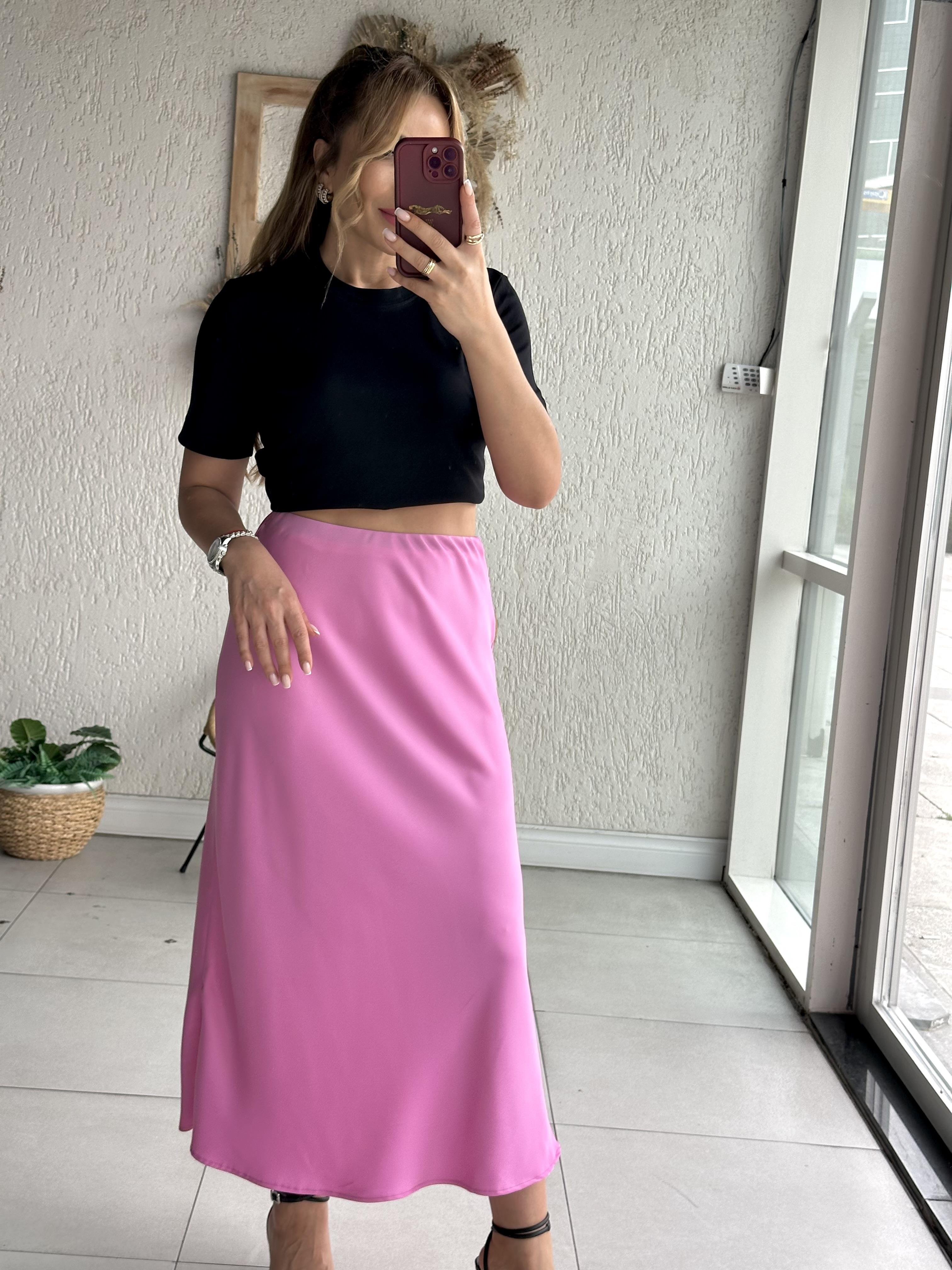 Pembe Saten Etek