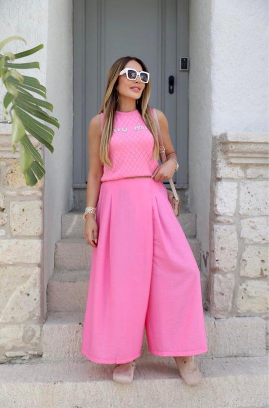 Pembe Tasarım Pantolon