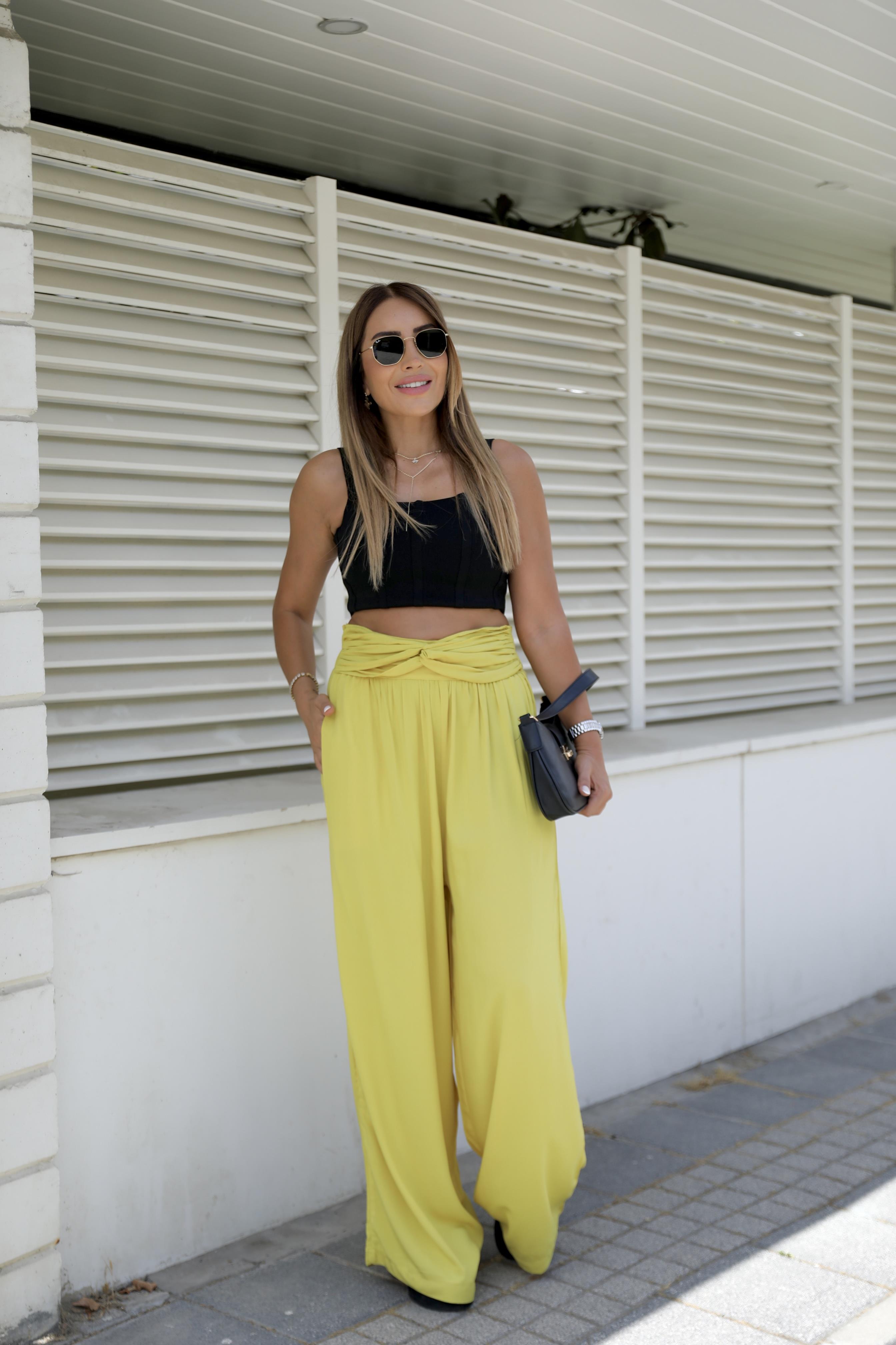 Sarı Fiyonklu Salaş Pantolon 