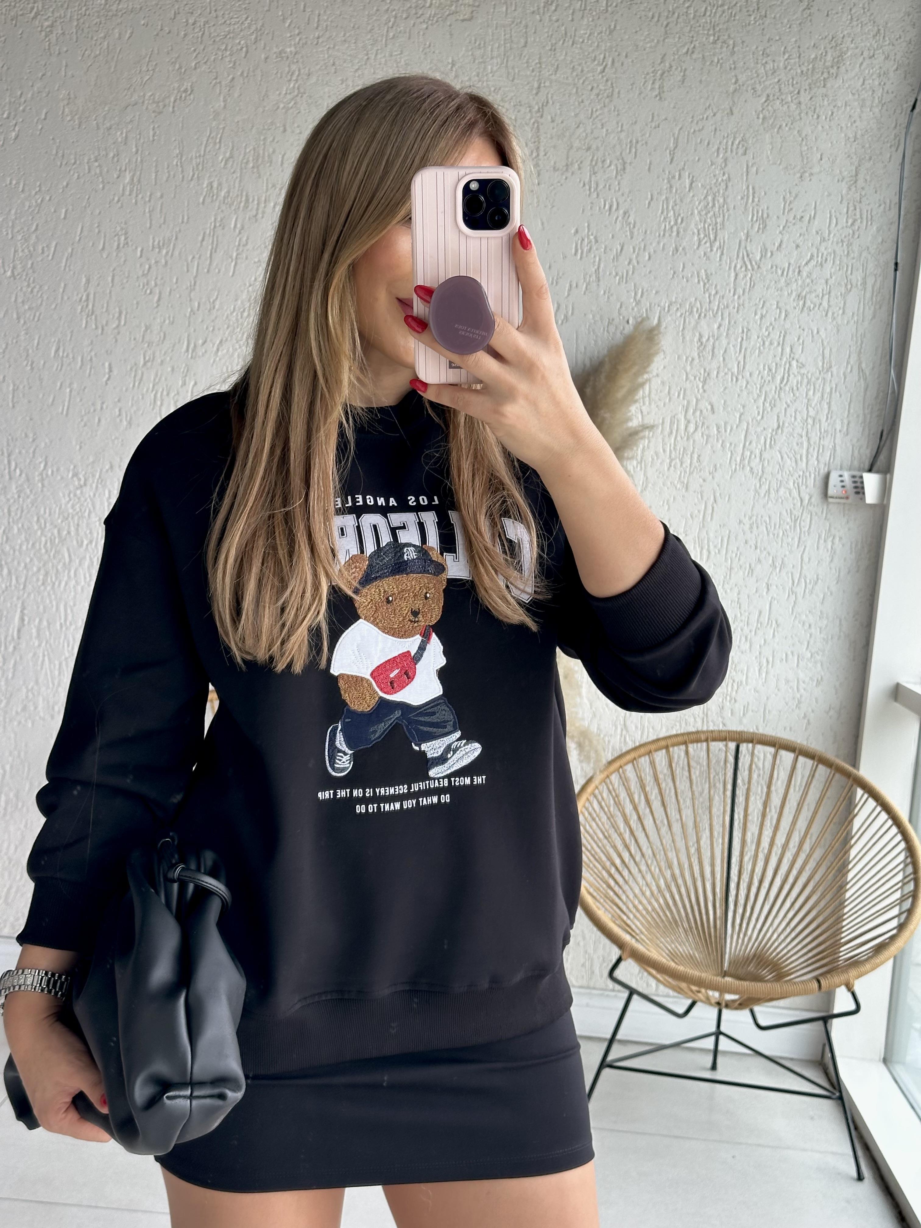 Siyah Ayıcık California Sweat