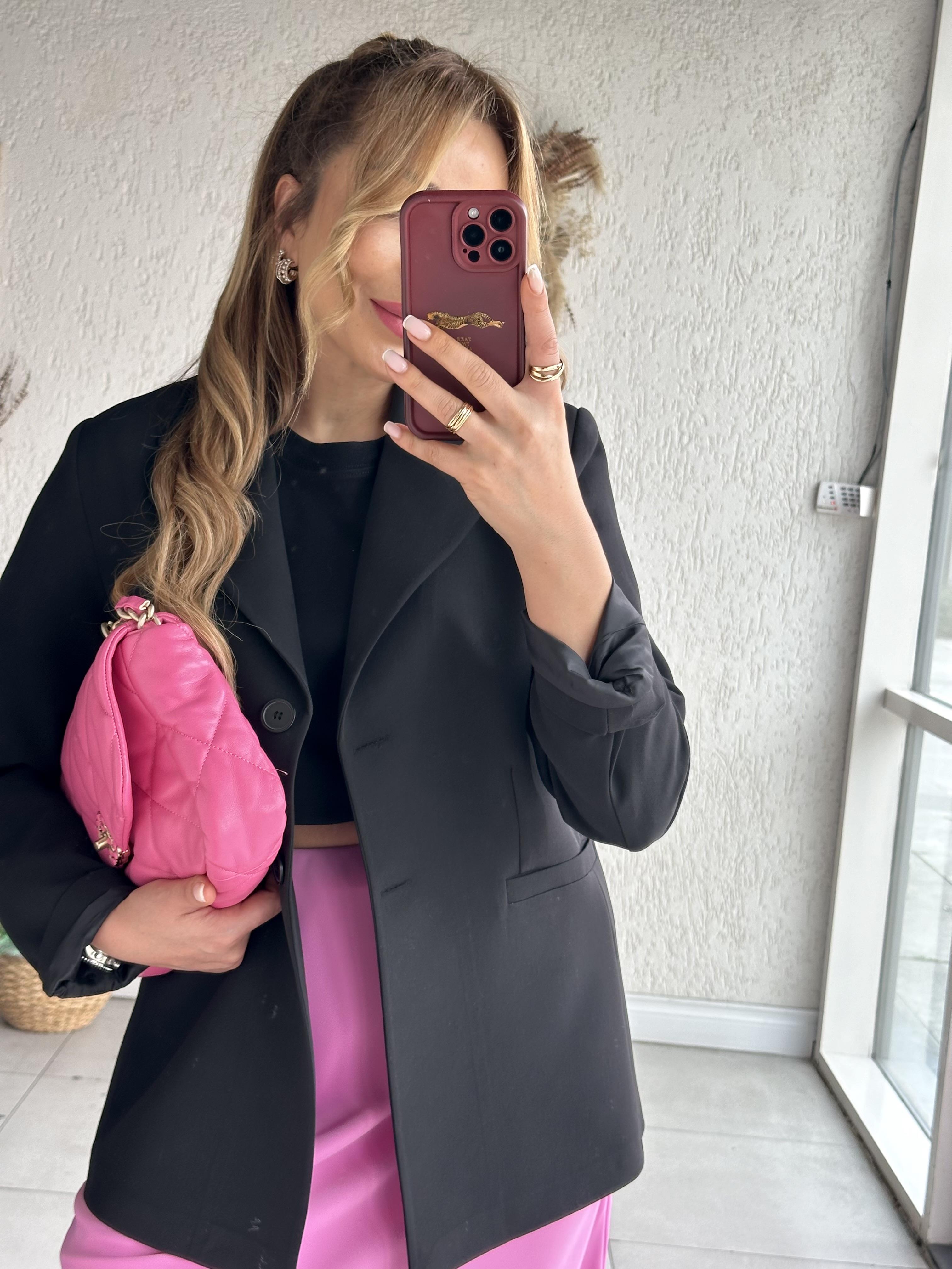 Siyah Duble Blazer Ceket