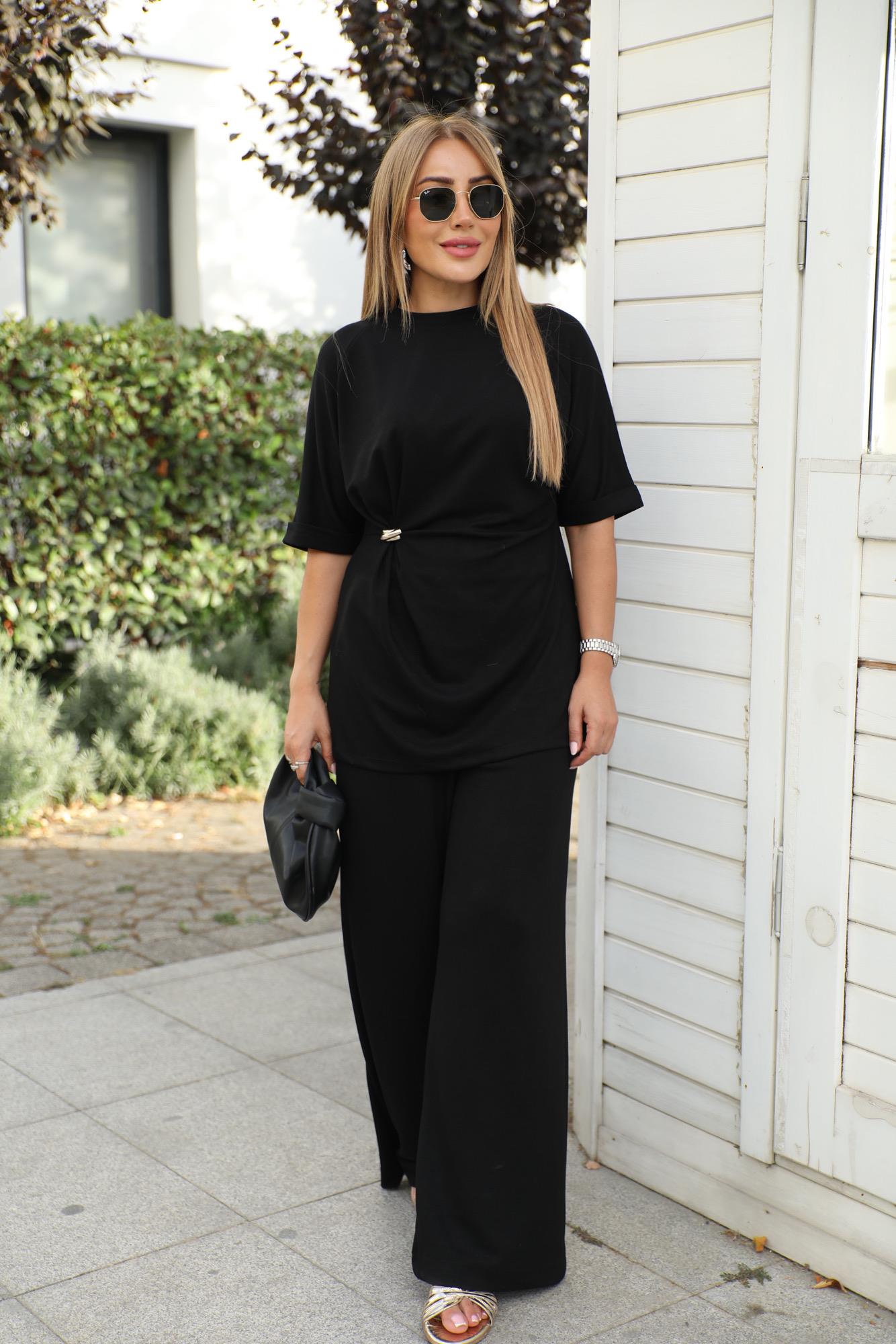 Siyah Toka Detaylı Modal Takım 