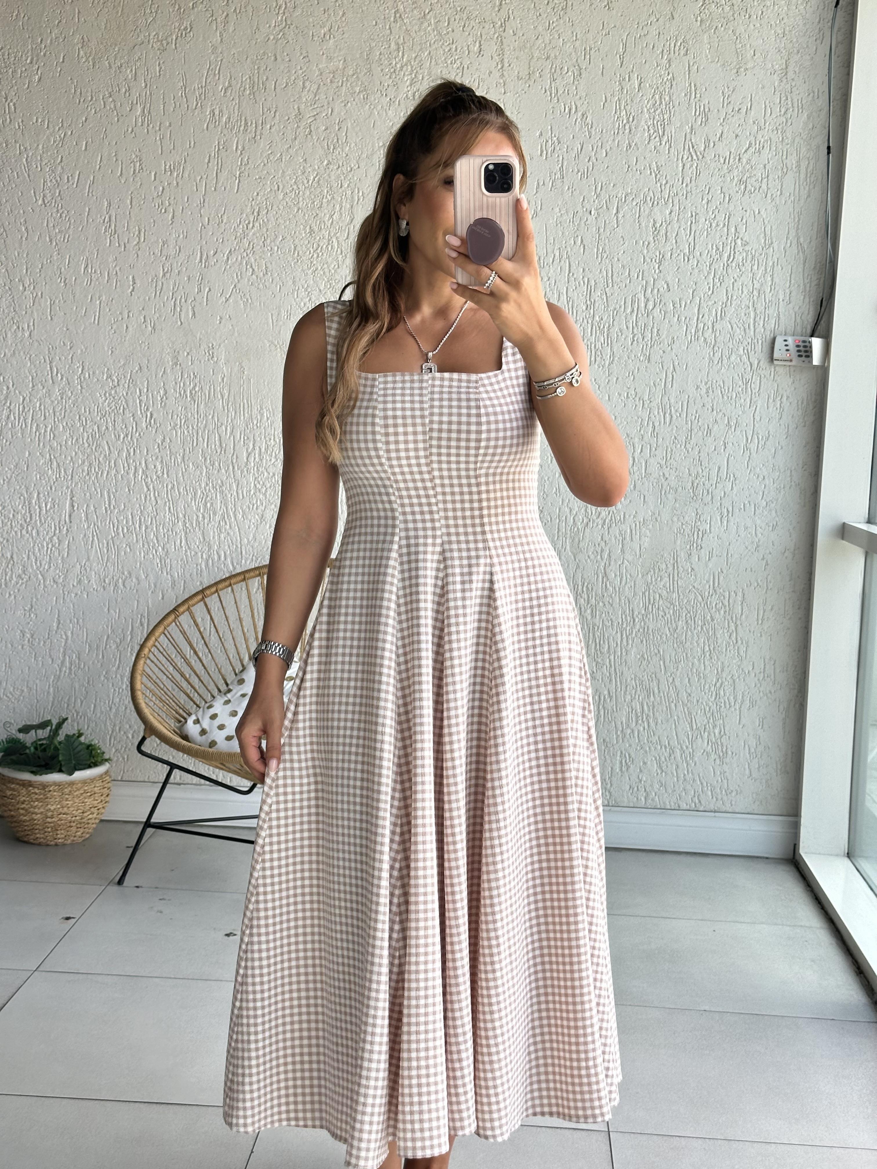 Taş Pötikare Askılı  Elbise