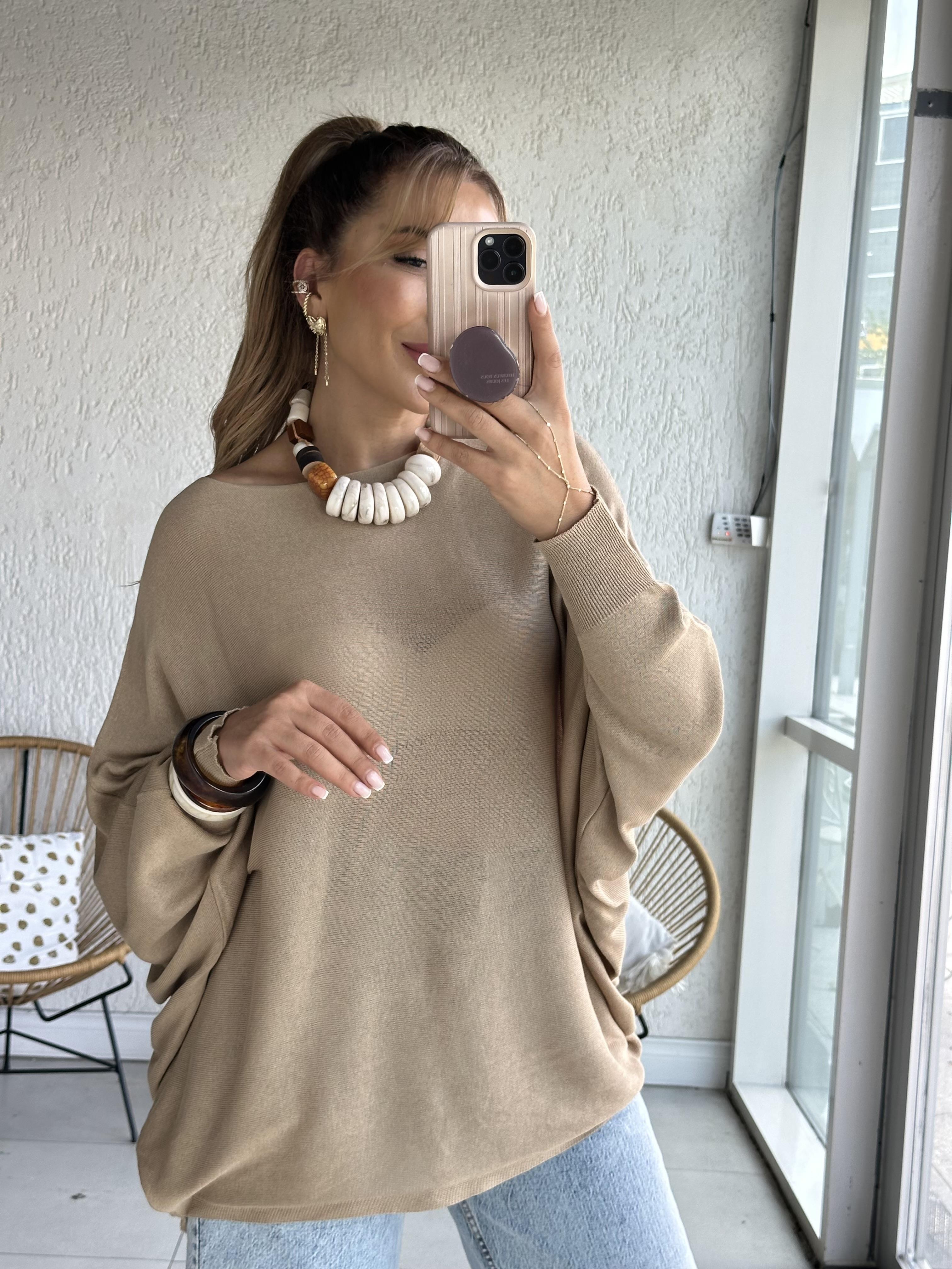 Vizon Salaş Triko Bluz