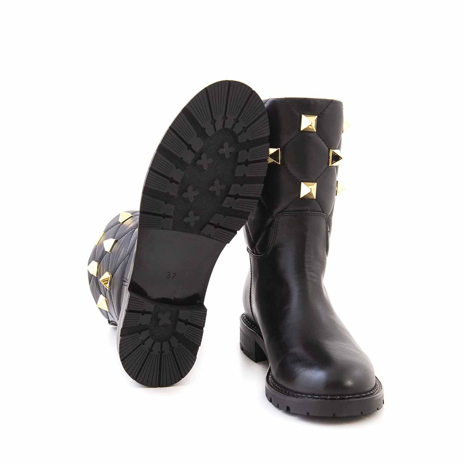 Rouge Kadın Hakiki Deri Kauçuk Taban Siyah Günlük Bot