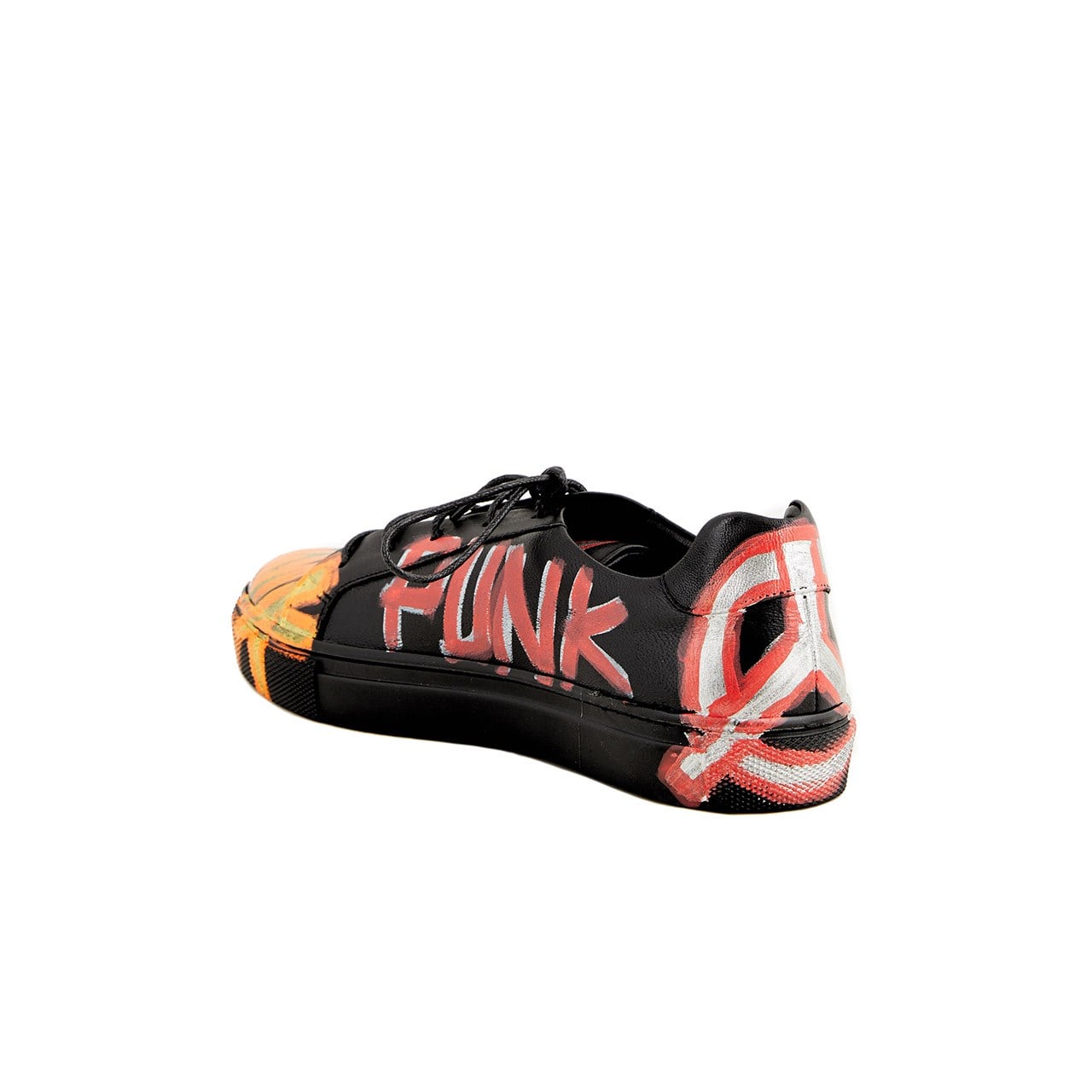 Rouge Kadın Hakiki Deri Bağcıklı Siyah-Gold Sneaker & Spor Ayakkabı 3cm Kauçuk Taban 1426-18