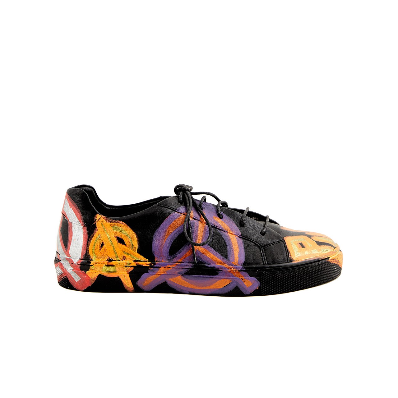 Rouge Kadın Hakiki Deri Bağcıklı Siyah-Gold Sneaker & Spor Ayakkabı 3cm Kauçuk Taban 1426-18