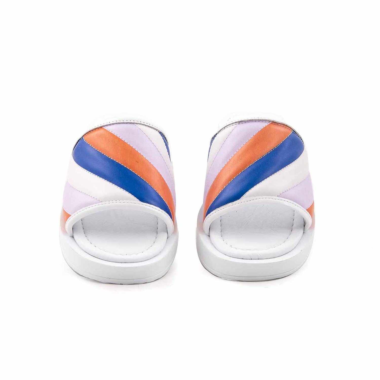 Rouge Kadın Hakiki Deri Poli Taban Beyaz Terlik Terlik