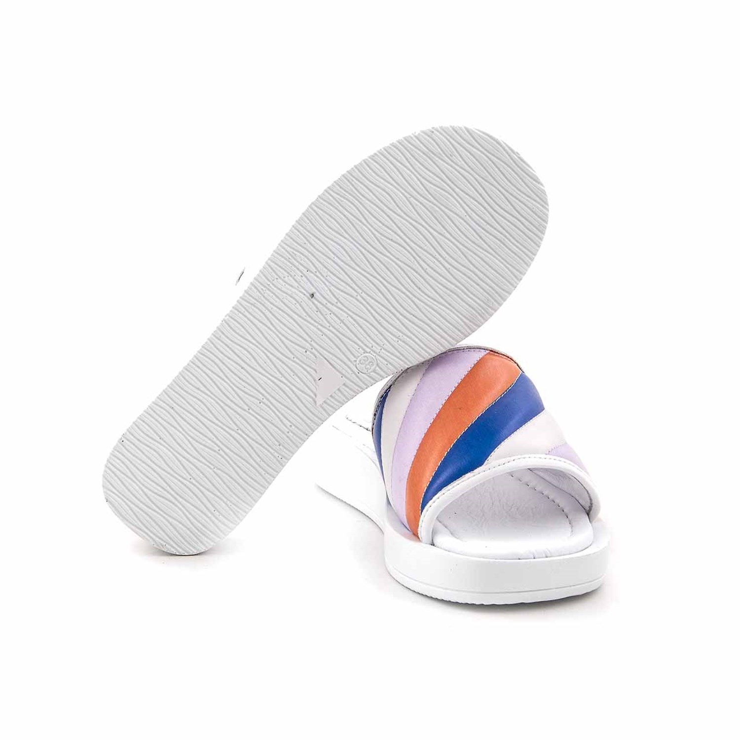 Rouge Kadın Hakiki Deri Poli Taban Beyaz Terlik Terlik