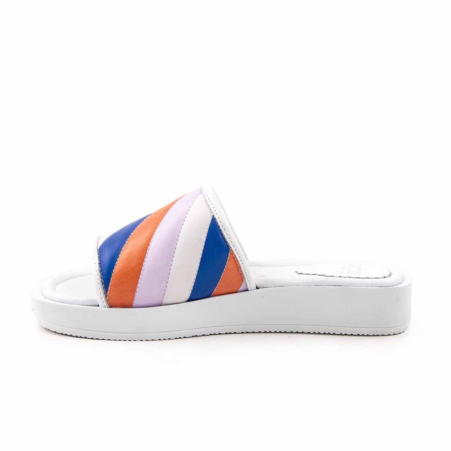 Rouge Kadın Hakiki Deri Poli Taban Beyaz Terlik Terlik