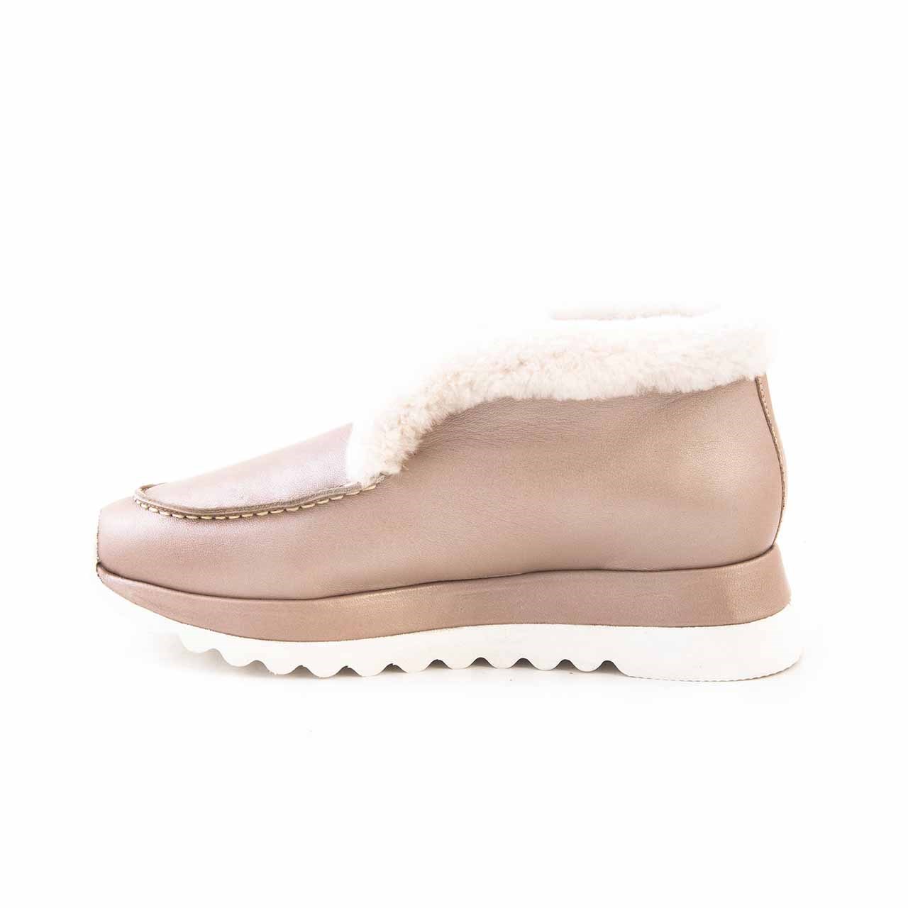 Rouge 5cm Eva Taban Hakiki Deri Nude Bağcıksız Kadın Günlük Bot 4257-64
