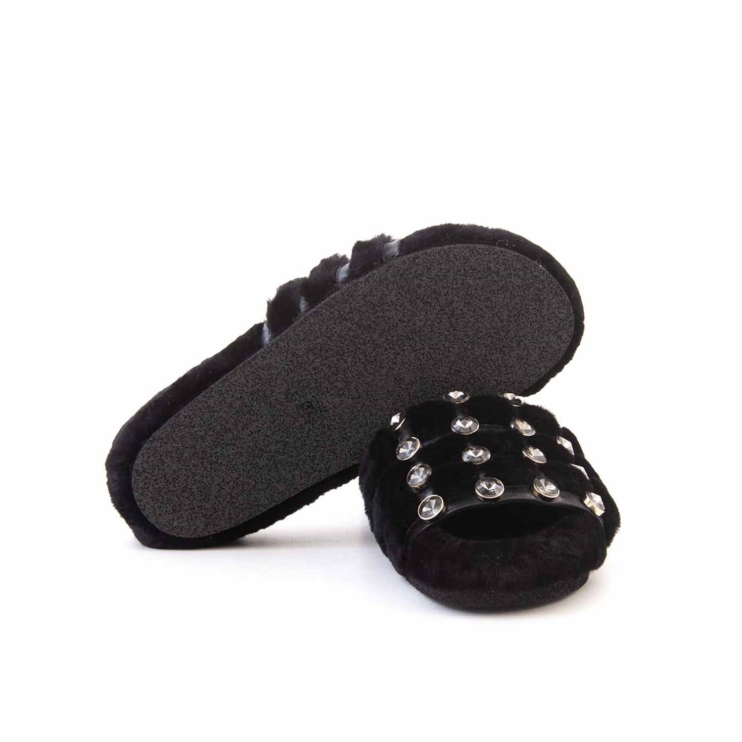 Rouge Kadın Hakiki Deri Microlight Taban Siyah Terlik Sandalet