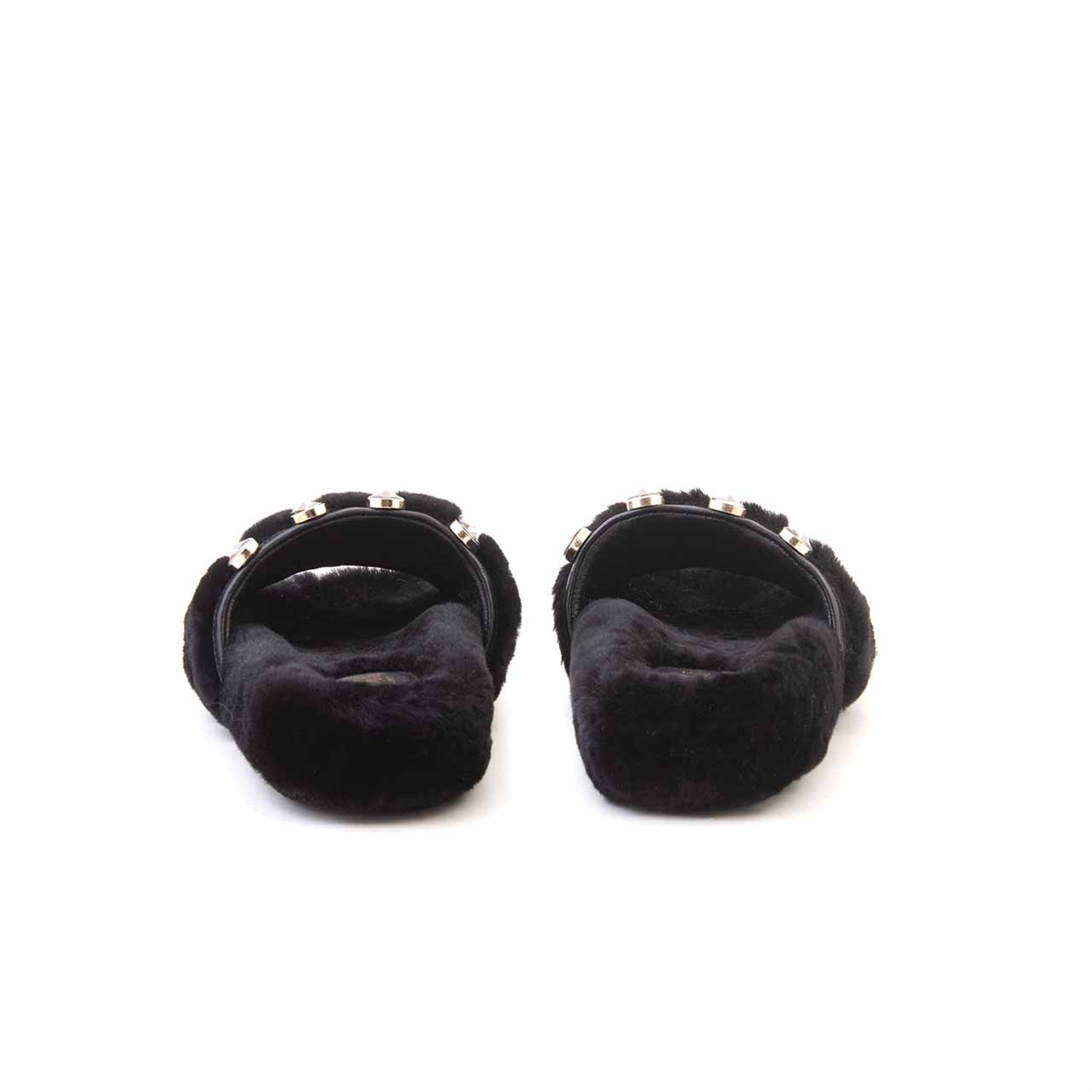 Rouge Kadın Hakiki Deri Microlight Taban Siyah Terlik Sandalet