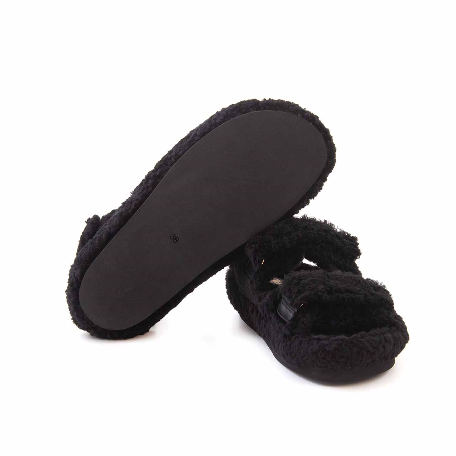 Rouge Kadın Hakiki Deri Microlight Taban Siyah Sandalet 