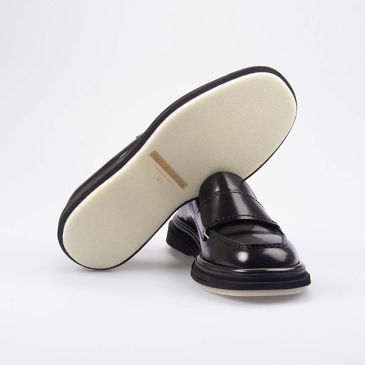 Attimonellis Erkek Hakiki Deri Siyah Günlük Ayakkabı