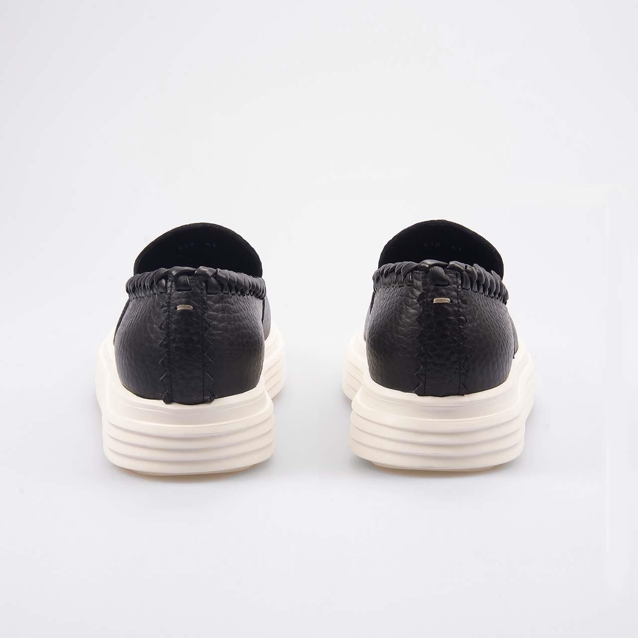 Attimonellis Erkek Hakiki Deri Siyah Günlük Ayakkabı