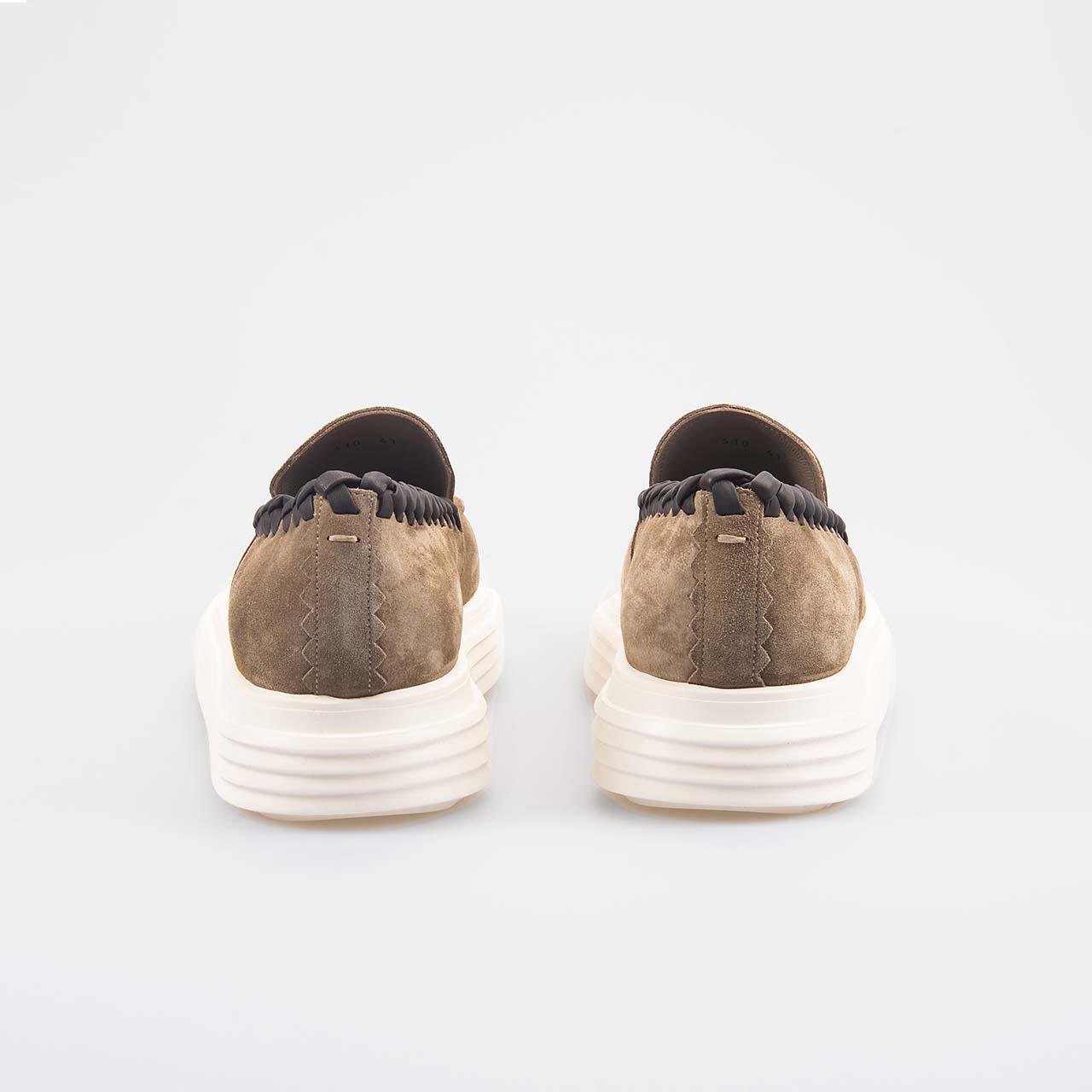 Attimonellis Erkek Hakiki Deri Taupe Günlük Ayakkabı