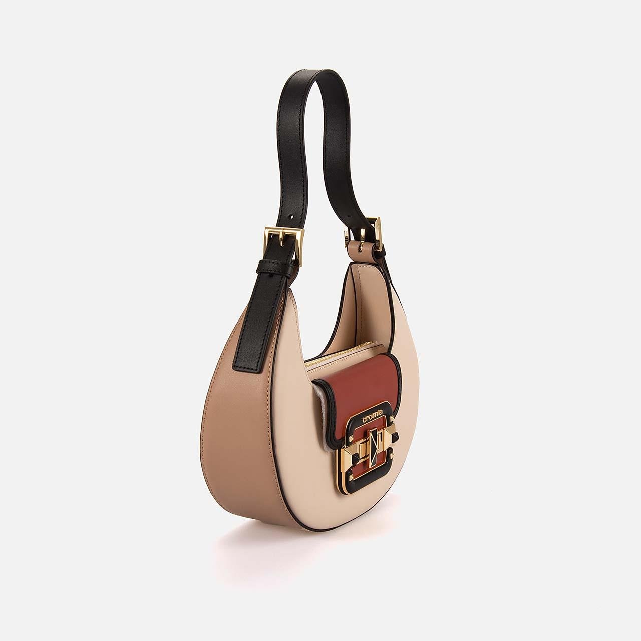 CROMIA Kadın Hakiki Deri Mattone Omuz Çantası 