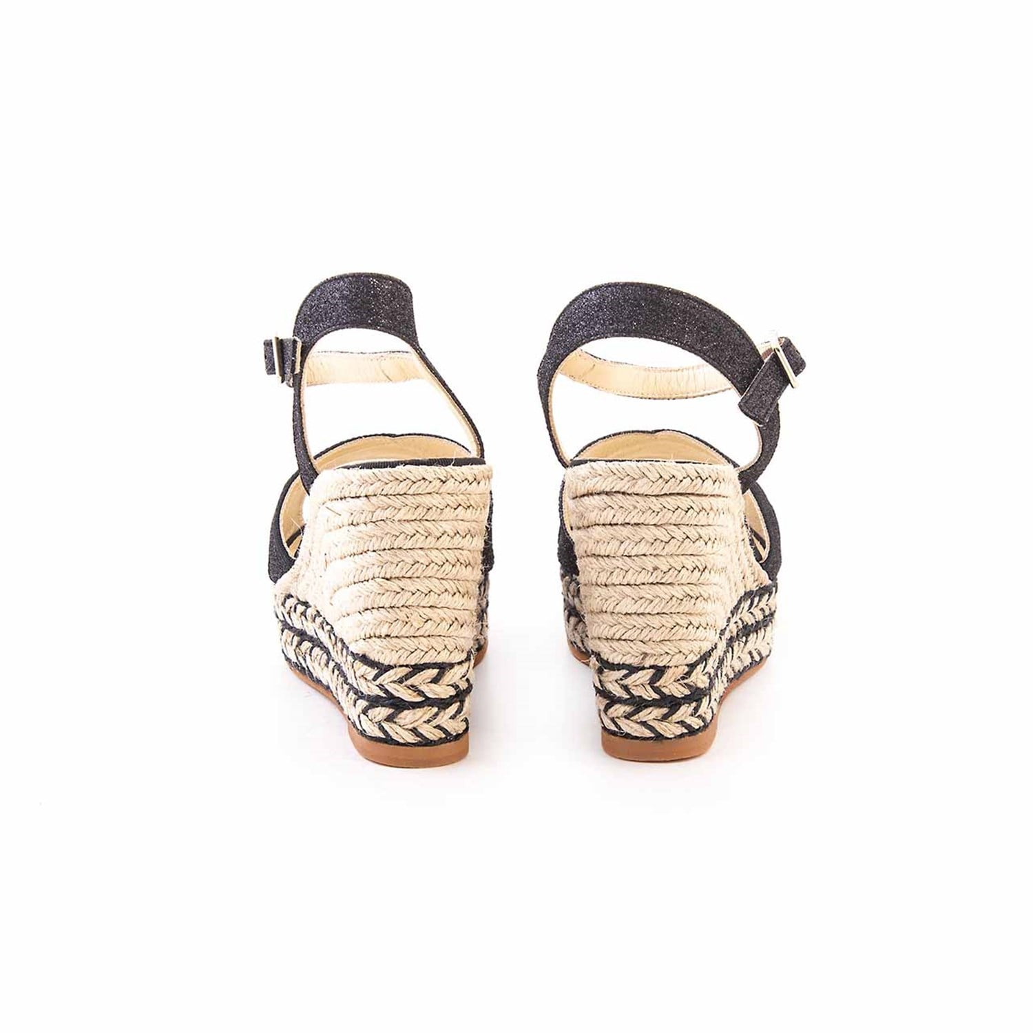 Espadrilles Kadın Tekstil Kauçuk Taban Negro Sandalet 