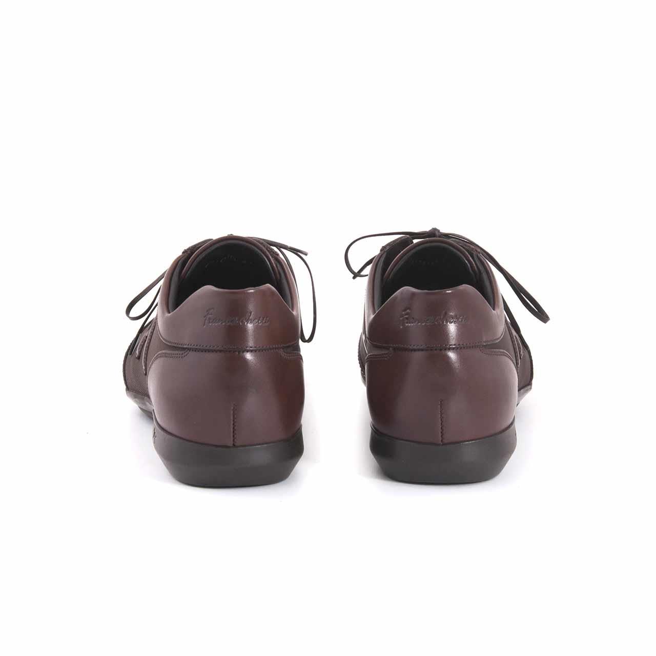 Franceschetti Erkek Hakiki Deri Kauçuk Taban Koyu Kahverengi Spor & Sneaker Ayakkabı