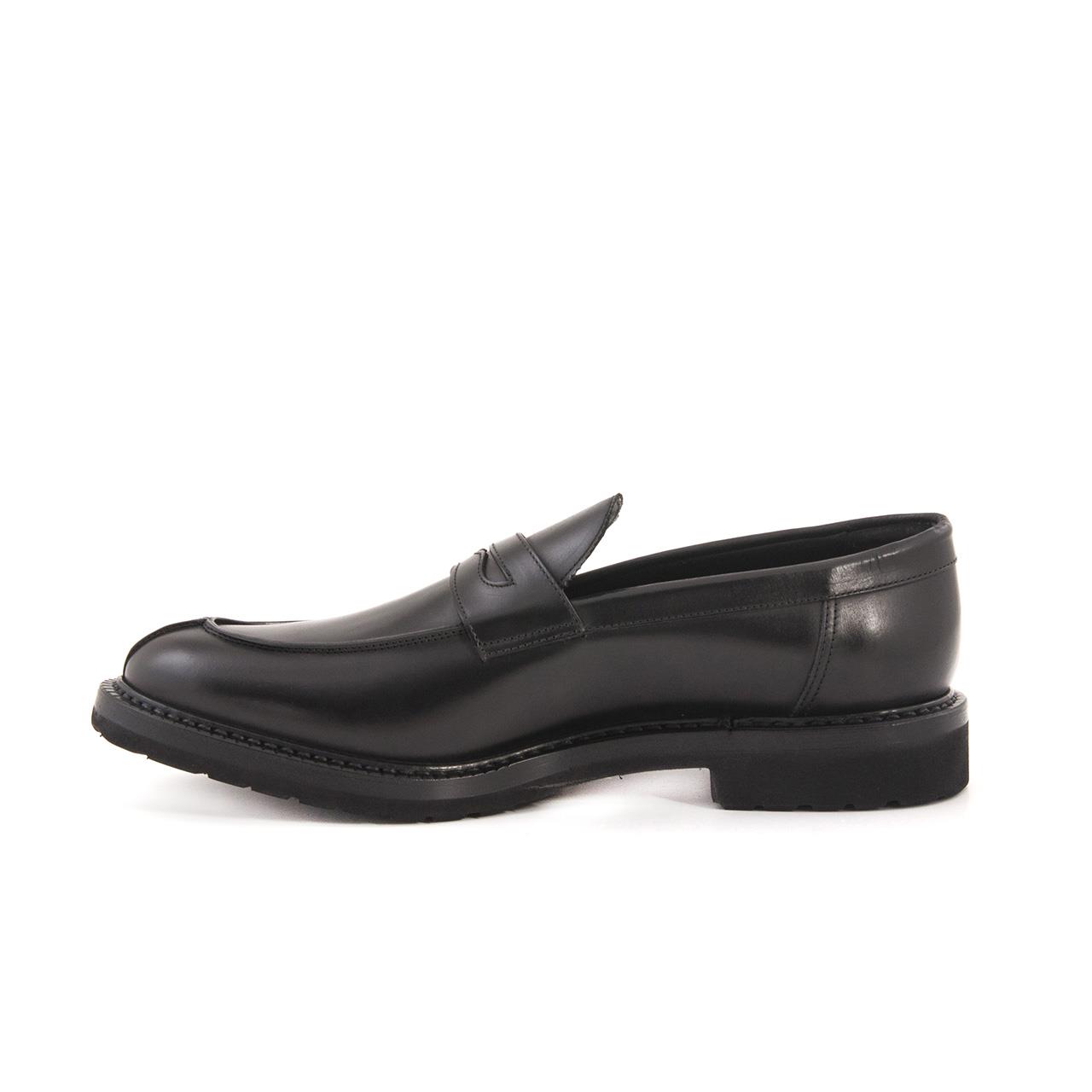 Franceschetti Erkek Hakiki Deri Kauçuk Taban Siyah Loafer Konforlu Ayakkabı