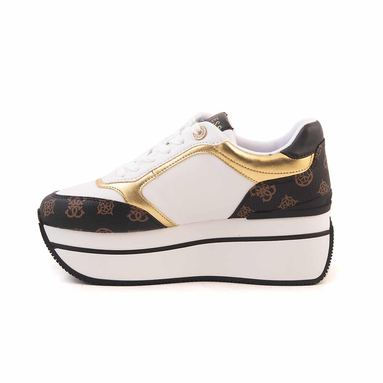 Guess Kadın Vegan Beyaz-Kahverengi Günlük Ayakkabı