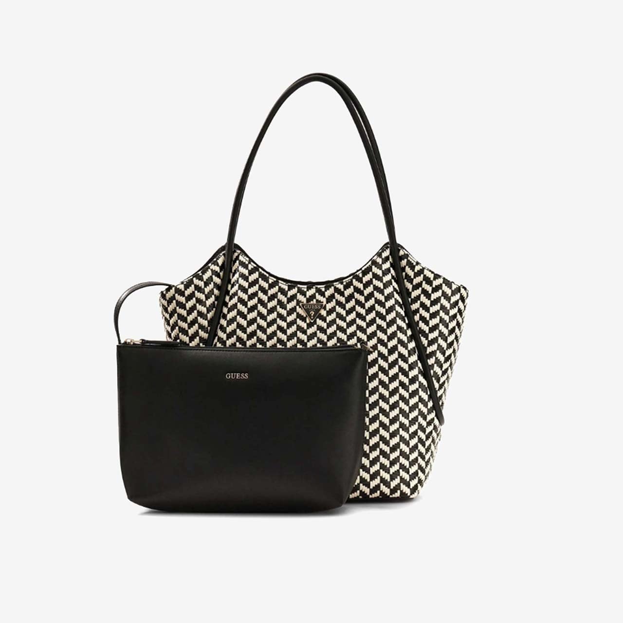 Guess Kadın Black Multi Tessi Shopper Omuz Çantası HWWG7691230