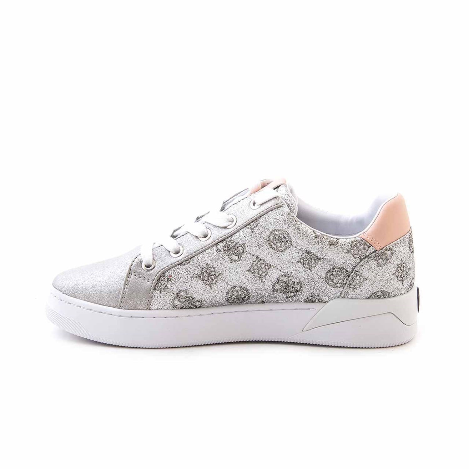 Guess Kadın Vegan Kauçuk Taban Gümüş Spor & Sneaker Ayakkabı