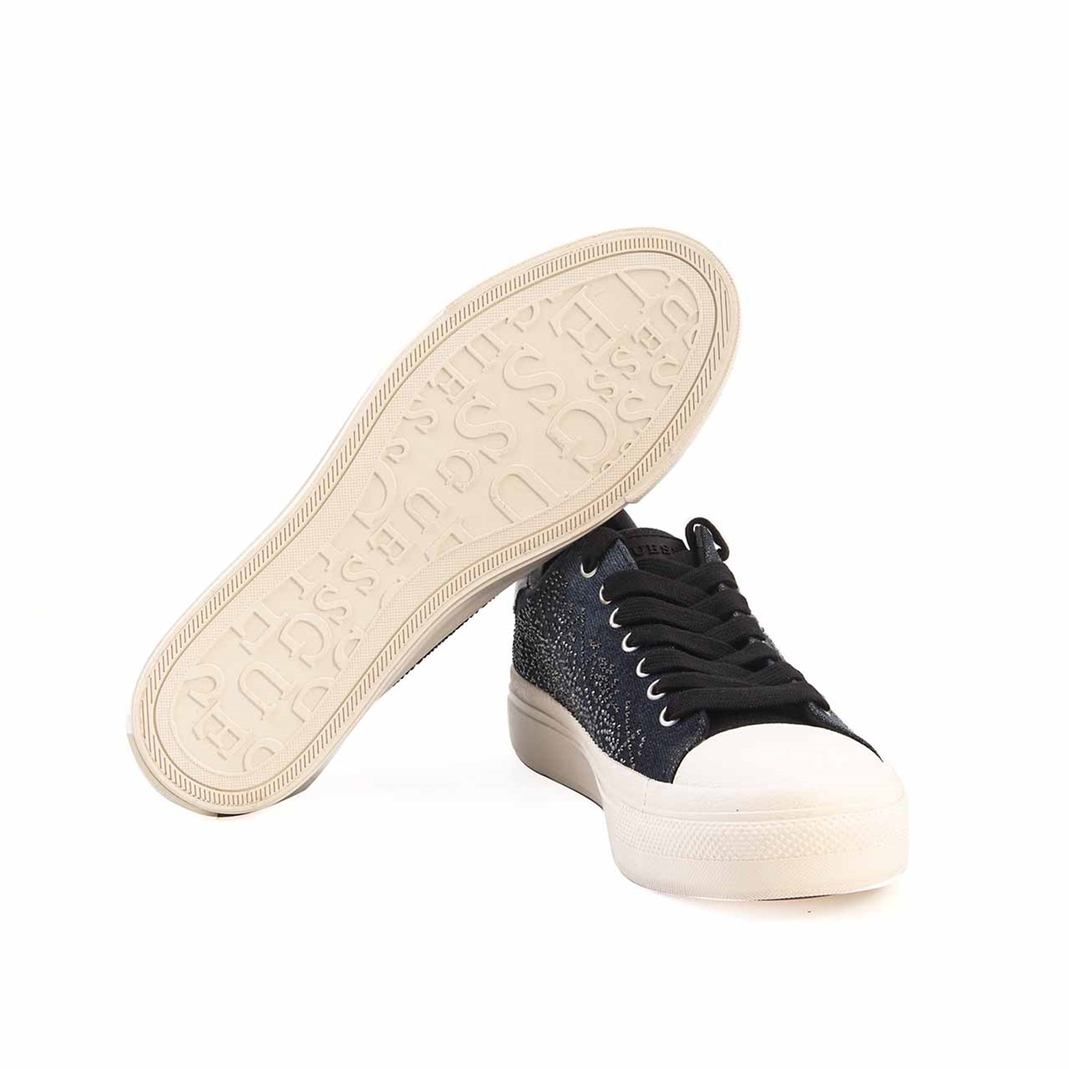 Guess Kadın Vegan Kauçuk Taban Siyah Spor & Sneaker Ayakkabı