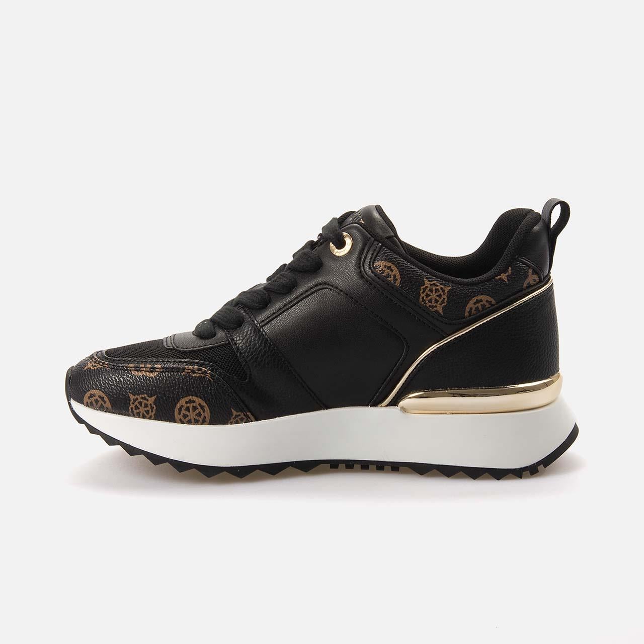 Guess Kadın Vegan Siyah-Kahverengi Spor & Sneaker Ayakkabı