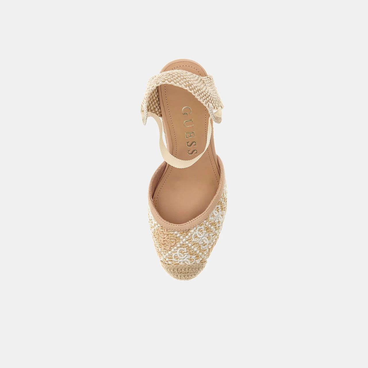 Guess Beyaz-Multicolor Kadın Topuklu Sandalet FLJCRYFAL04