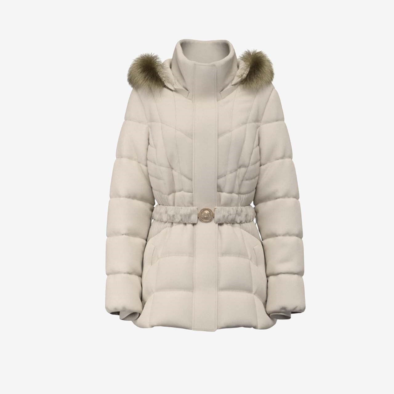 Guess Kemer Detaylı Fermuarlı Kısa Kadın Mont W6BL38W4087