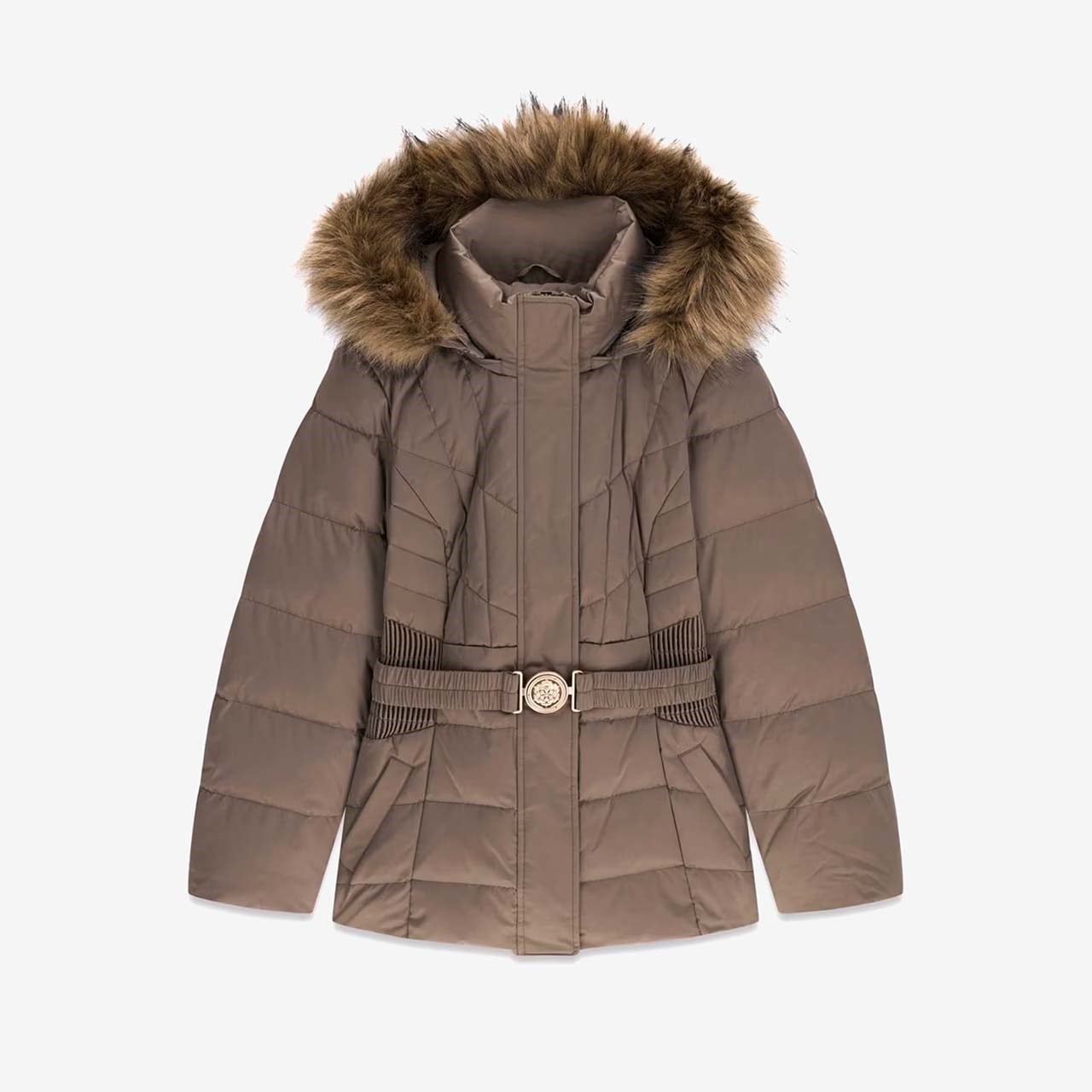 Guess Kemer Detaylı Fermuarlı Kısa Kadın Mont W6BL38W4087
