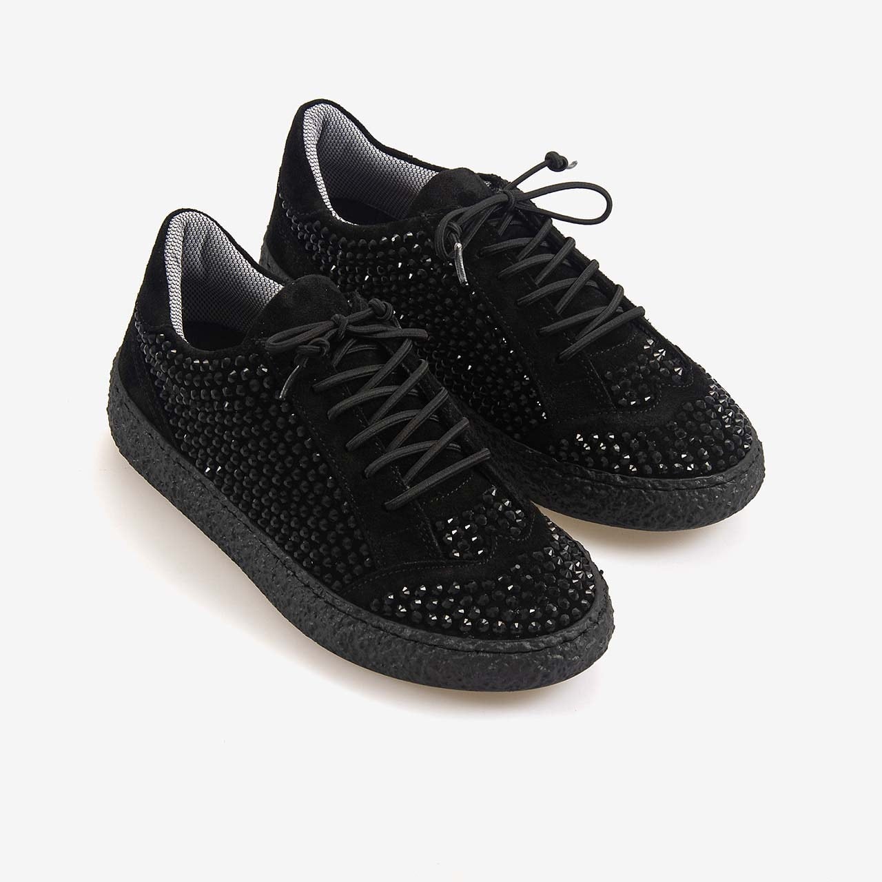Hawen Angels Kadın 3,5cm Termo Taban Süet Deri Bağcıklı Spor & Sneaker Ayakkabı 24155