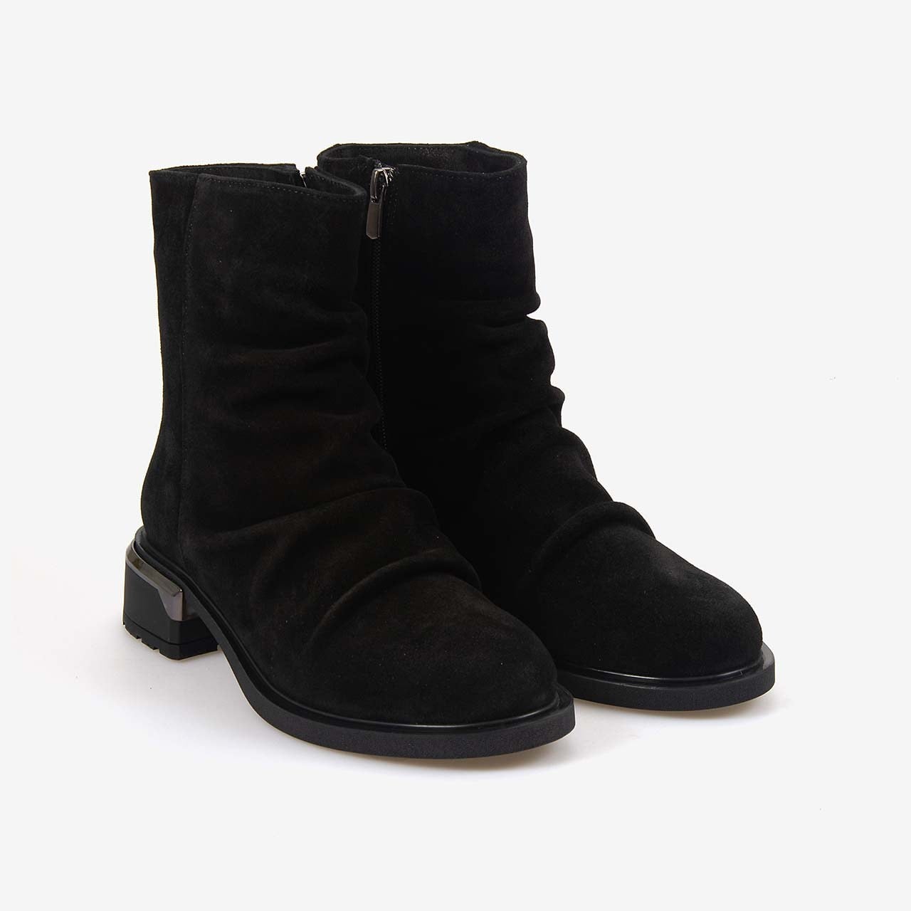 Hawen Angels Kadın 5cm Poli Taban Süet Deri Bot 702010