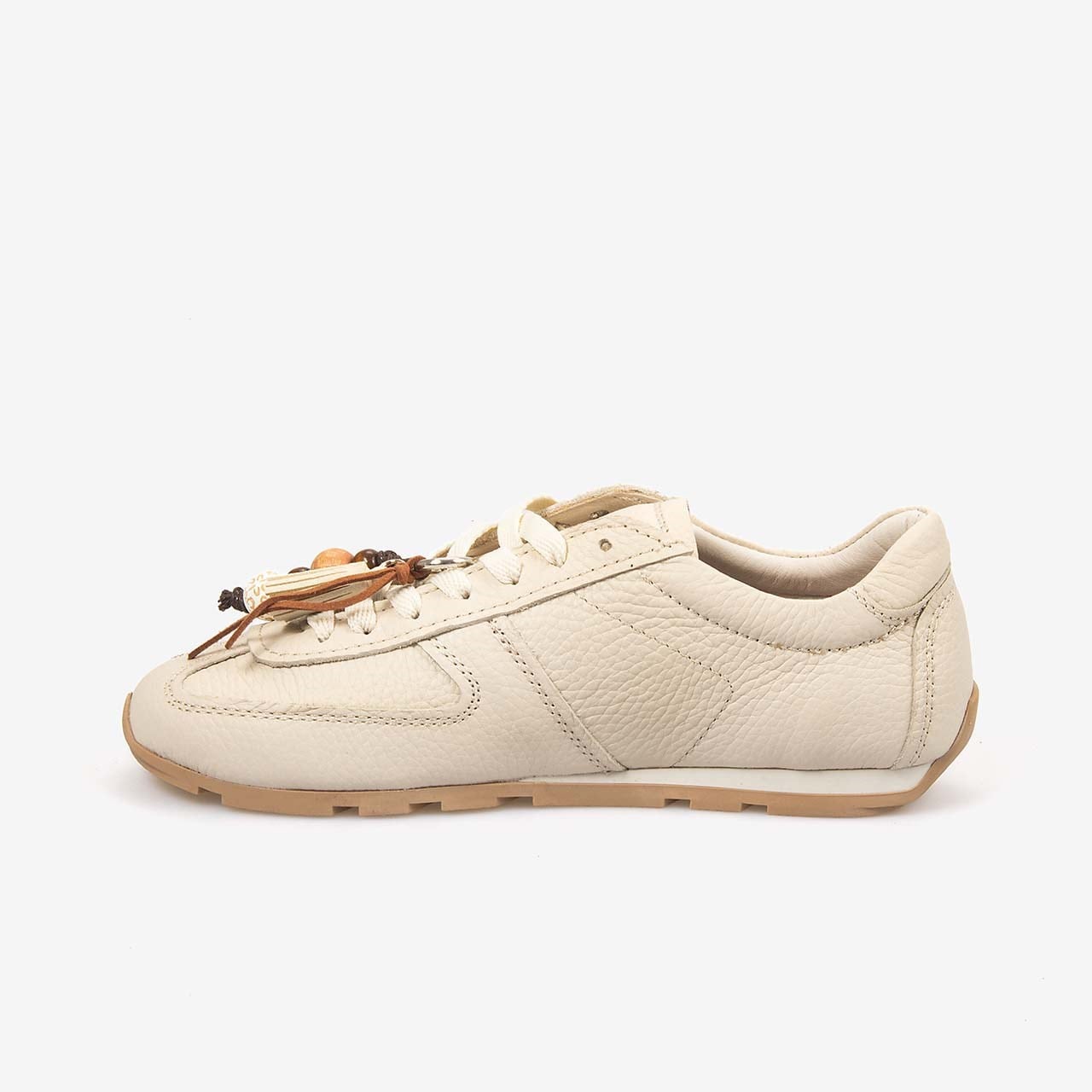 Hawen Angels Kadın Bej Floter Deri Spor & Sneaker Kauçuk Taban Günlük Ayakkabı 585