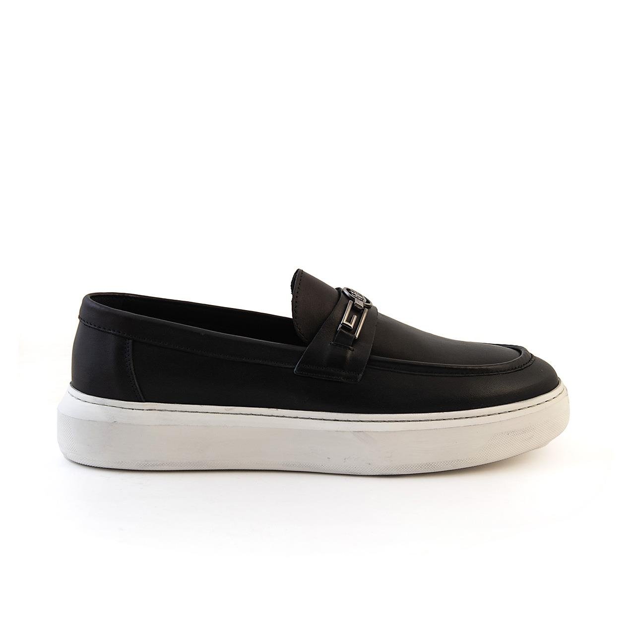 Kemal Tanca Erkek Hakiki Deri Termo Taban Siyah Günlük Ayakkabı