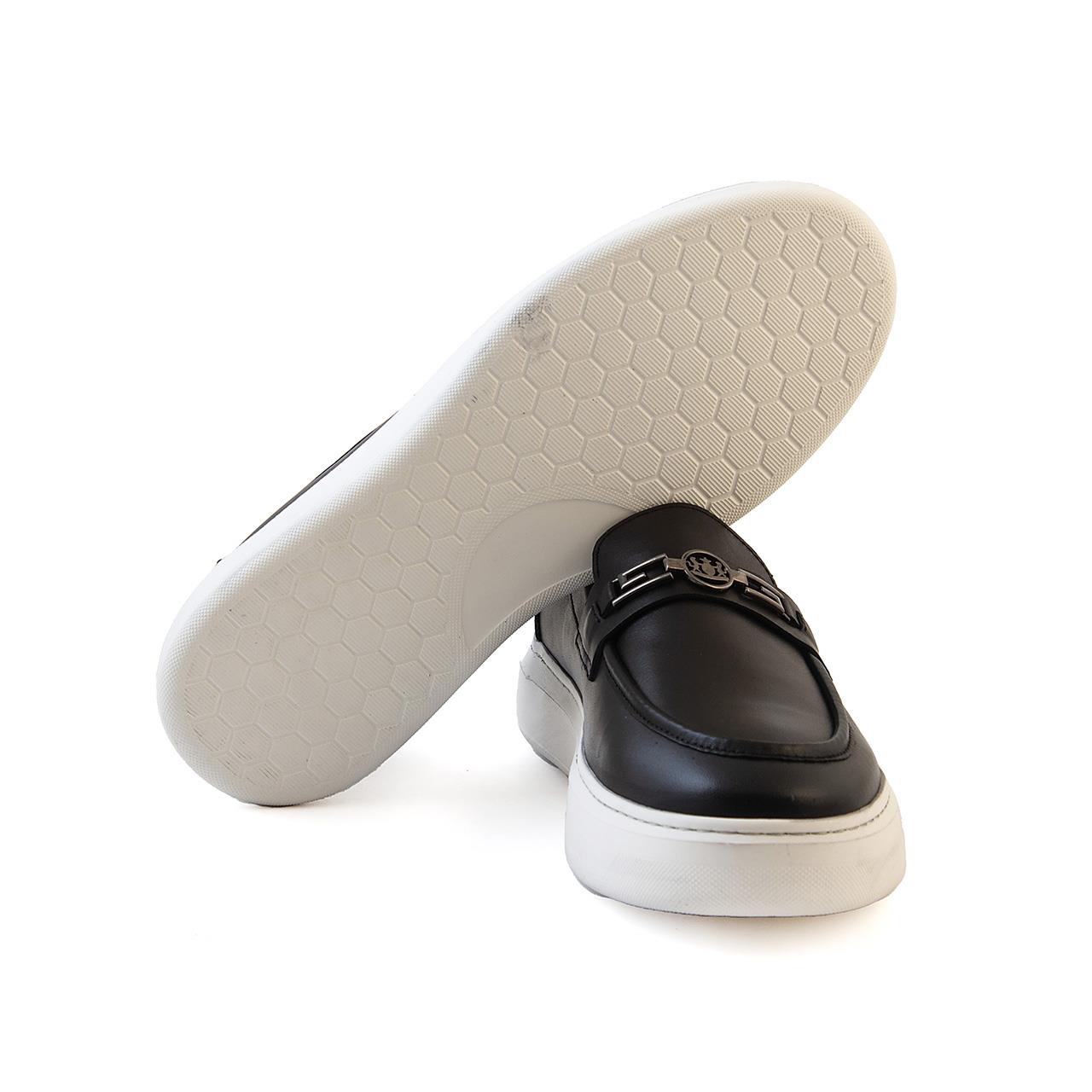 Kemal Tanca Erkek Hakiki Deri Termo Taban Siyah Günlük Ayakkabı